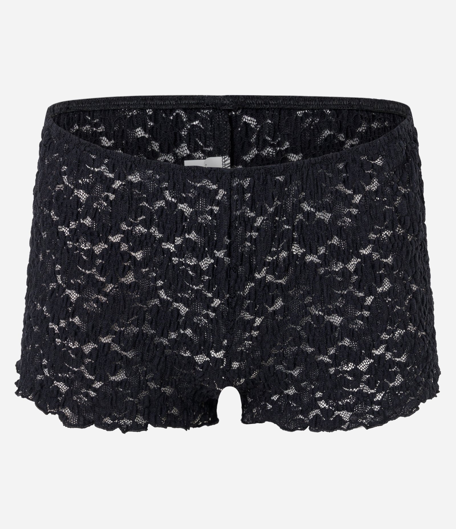 Pijama Short Doll em Renda Floral com Transparência Preto 7