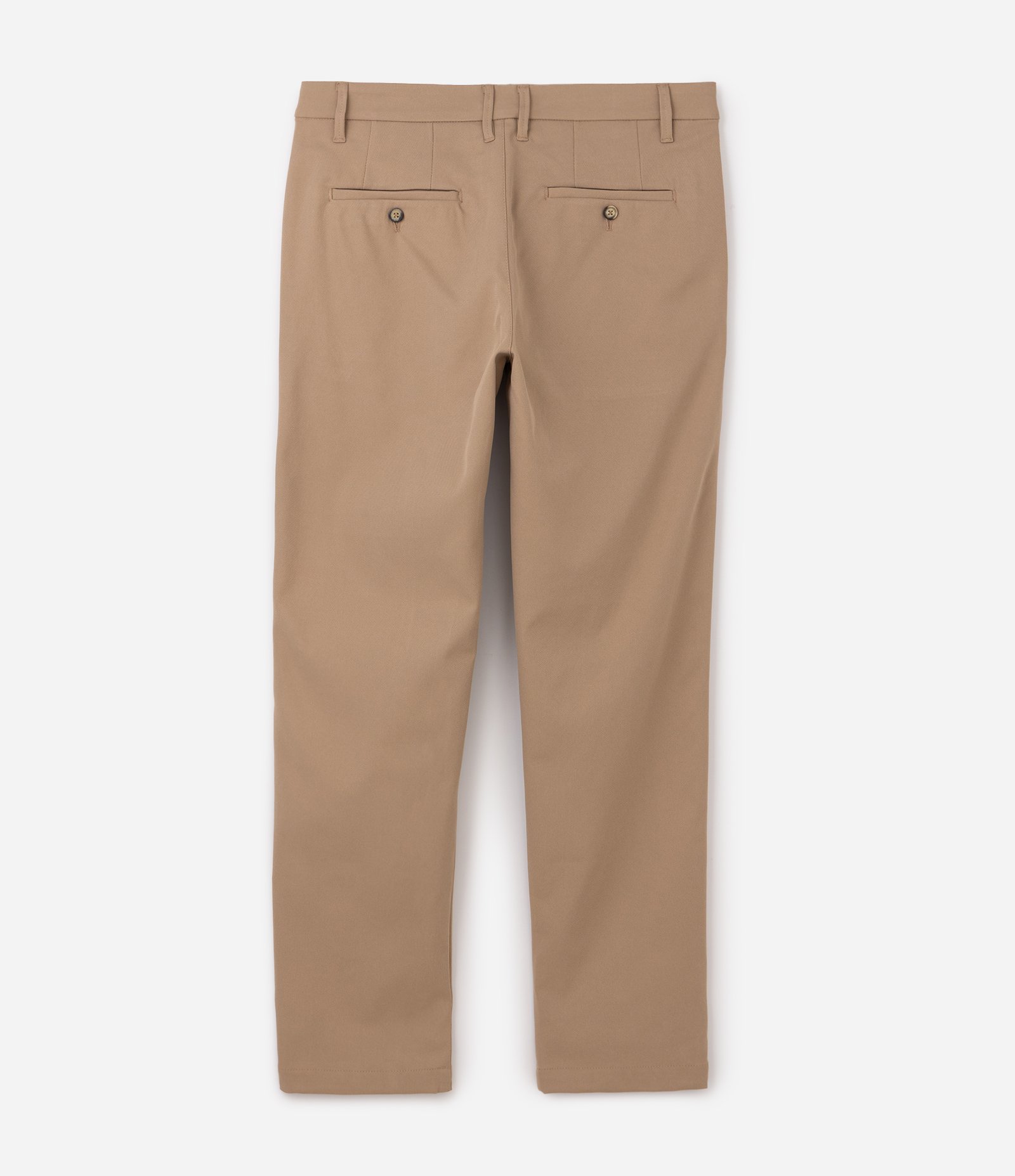 Calça Slim em Sarja Dobby Alfaiatada Bege 6