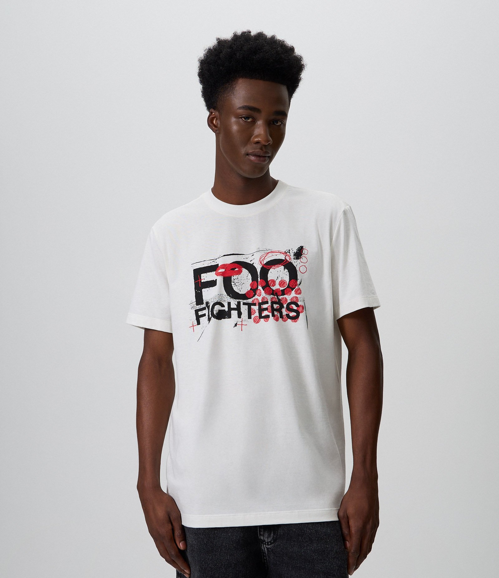 Camiseta Comfort em Algodão do Foo Fighters Branco 1