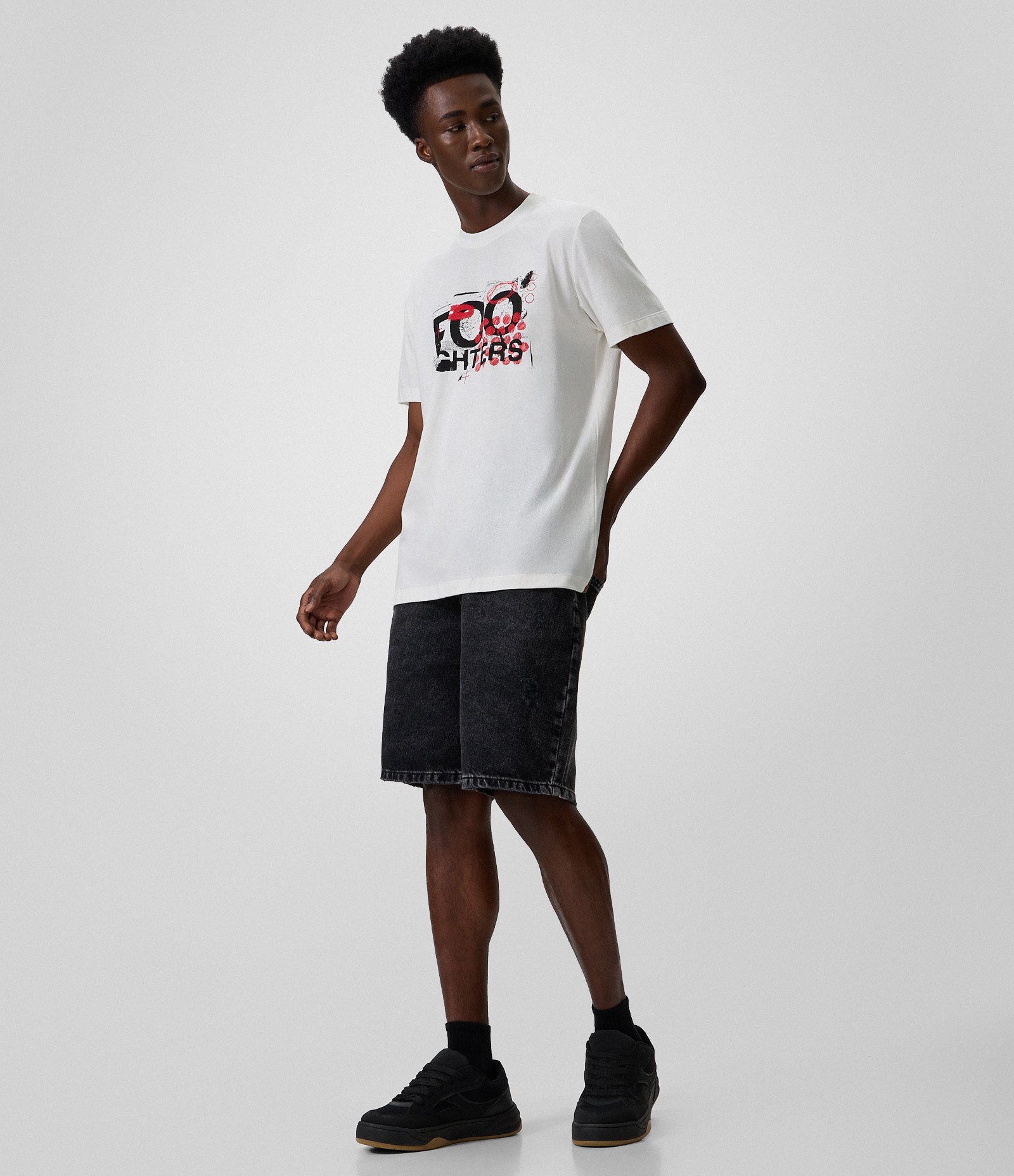 Camiseta Comfort em Algodão do Foo Fighters Branco 2