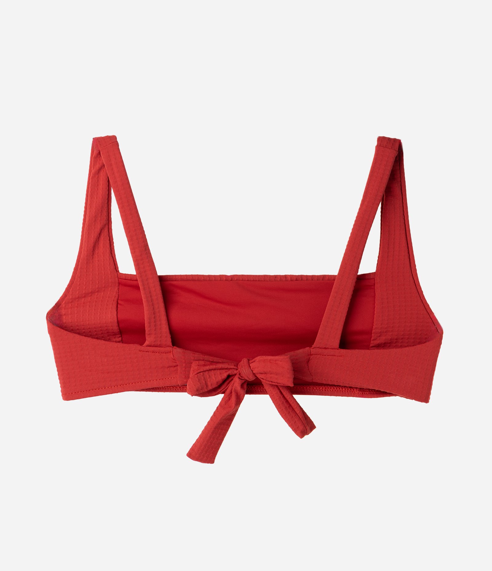 Biquíni Top Camisetinha Texturizado Vermelho 2