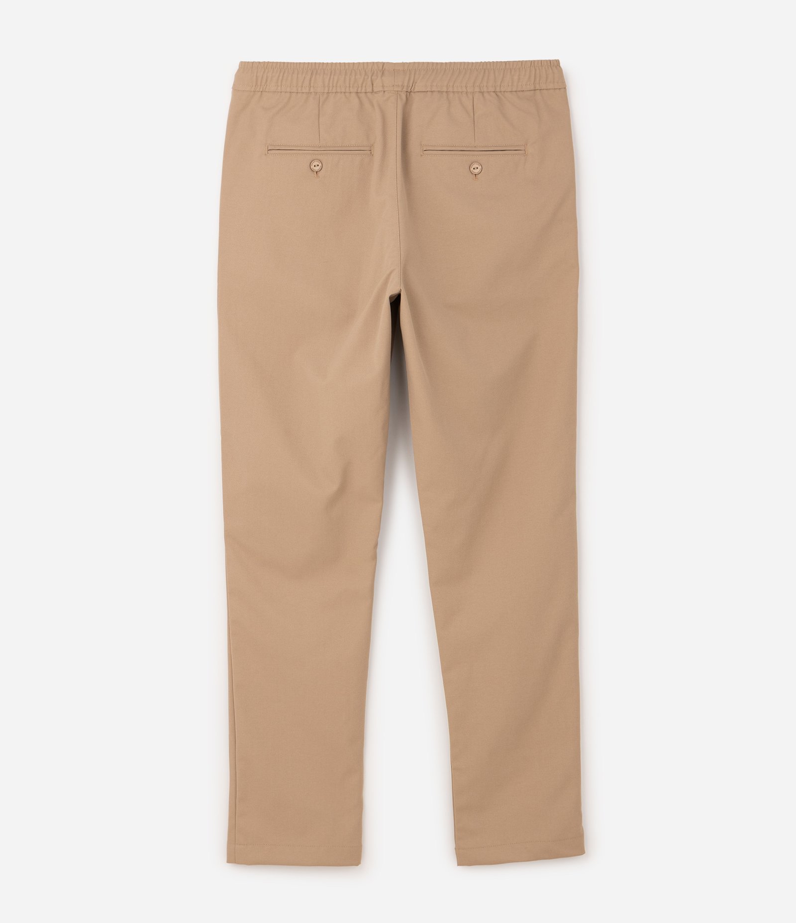 Calça Relaxed Sarja com Cós Elástico Bege 6