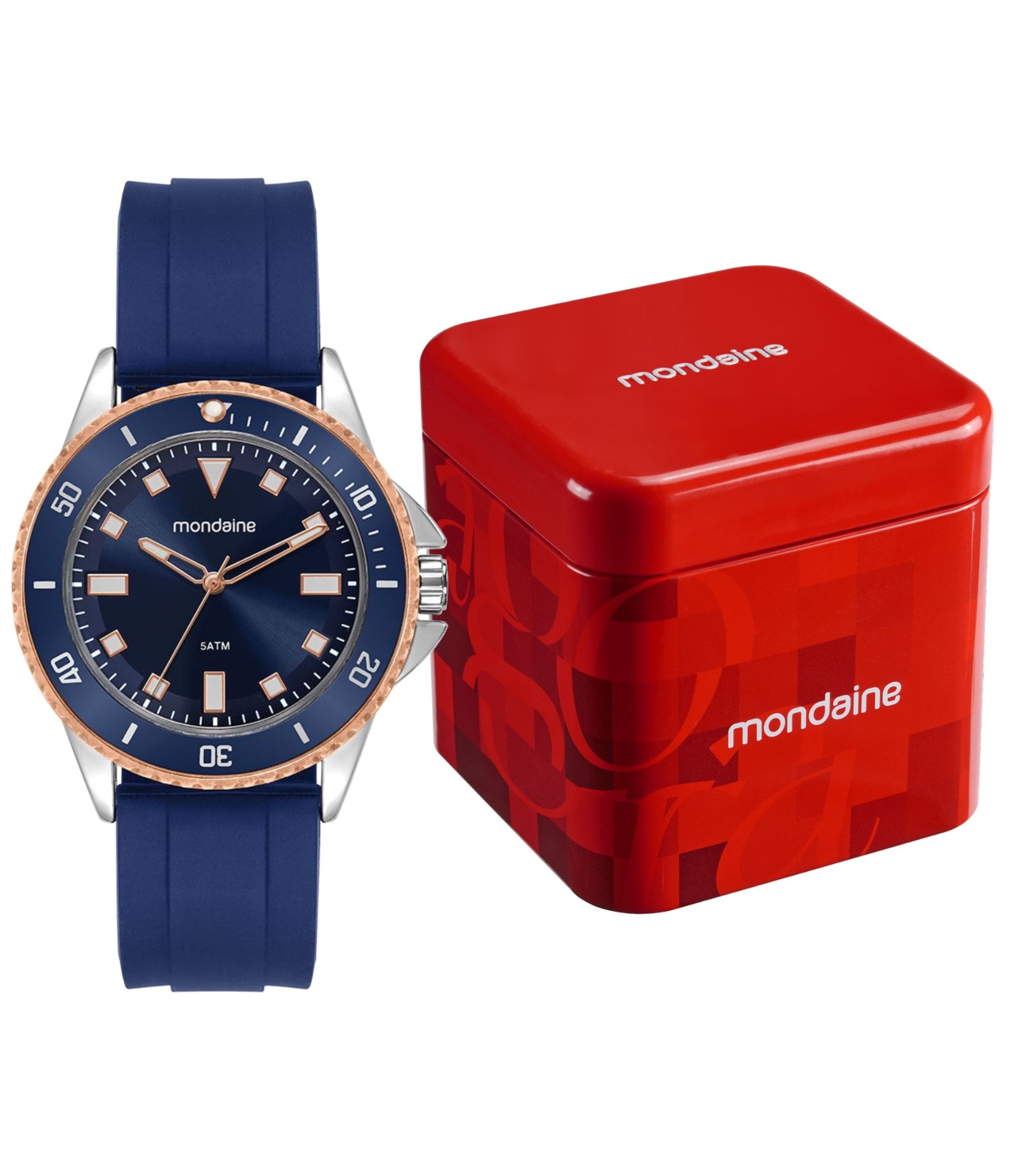 Relógio Analógico Mondaine em Silicone 33040GPMVGI2 Azul Escuro 1
