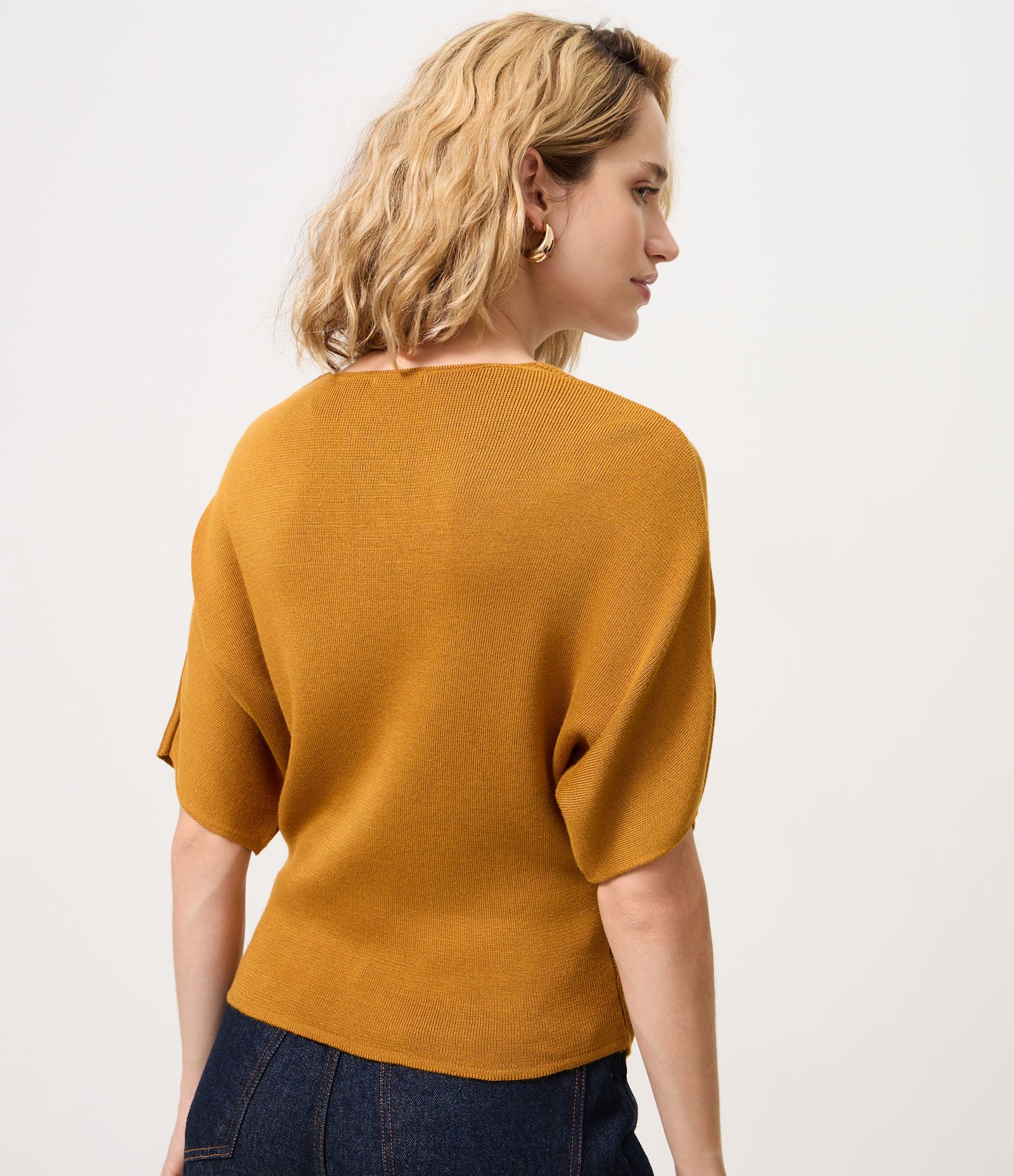 Blusa em Tricô com Decote Transpassado Marrom 4
