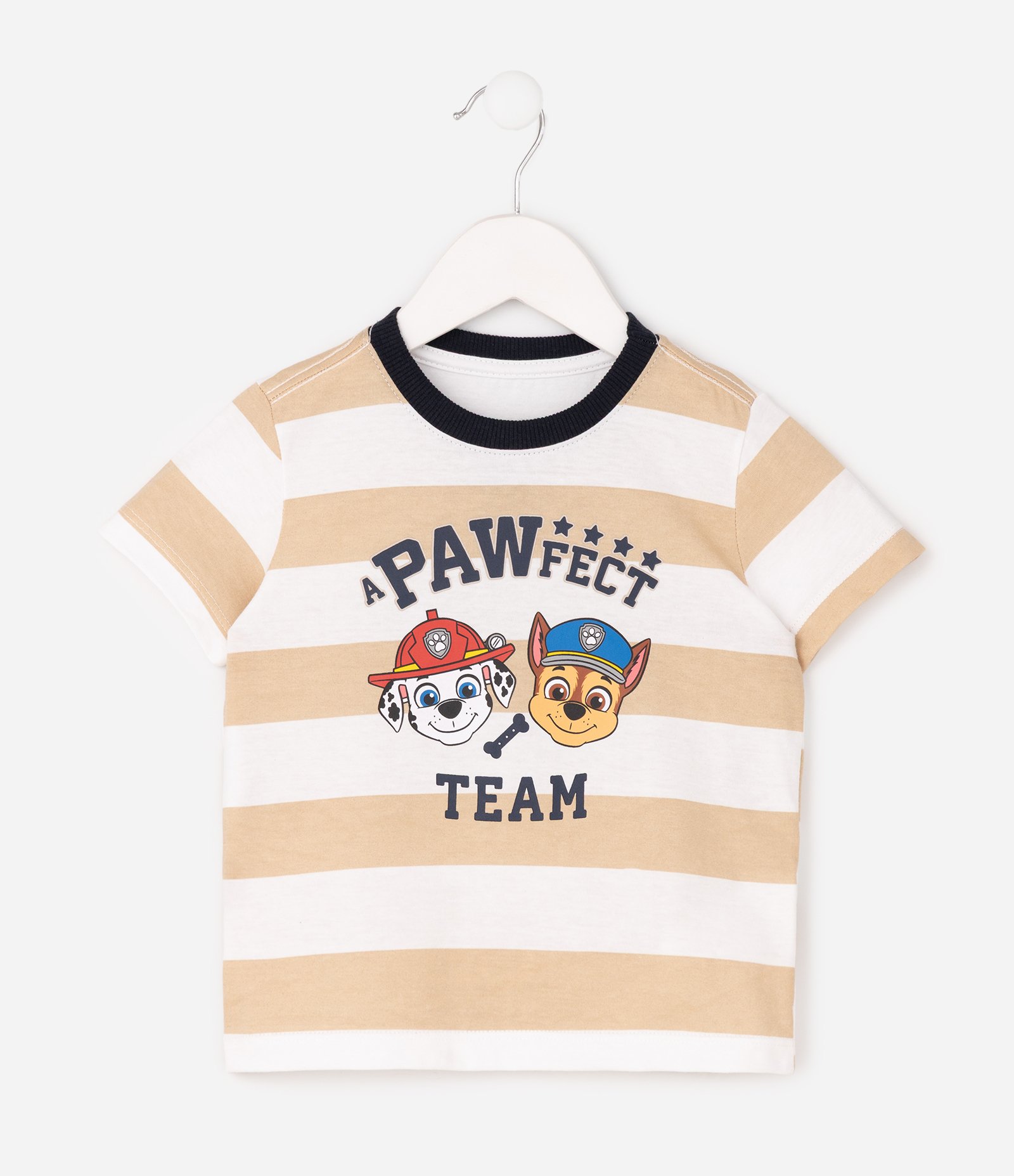 Camiseta Infantil com Estampa Patrulha Canina em Relevo - Tam 2 a 6 Anos Bege 3