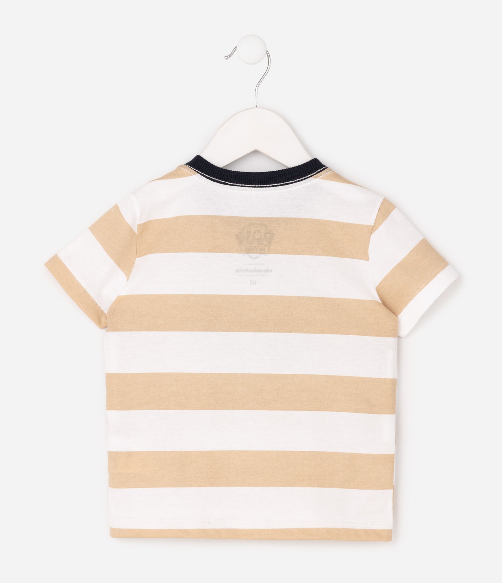 Camiseta Infantil com Estampa Patrulha Canina em Relevo - Tam 2 a 6 Anos Bege 4