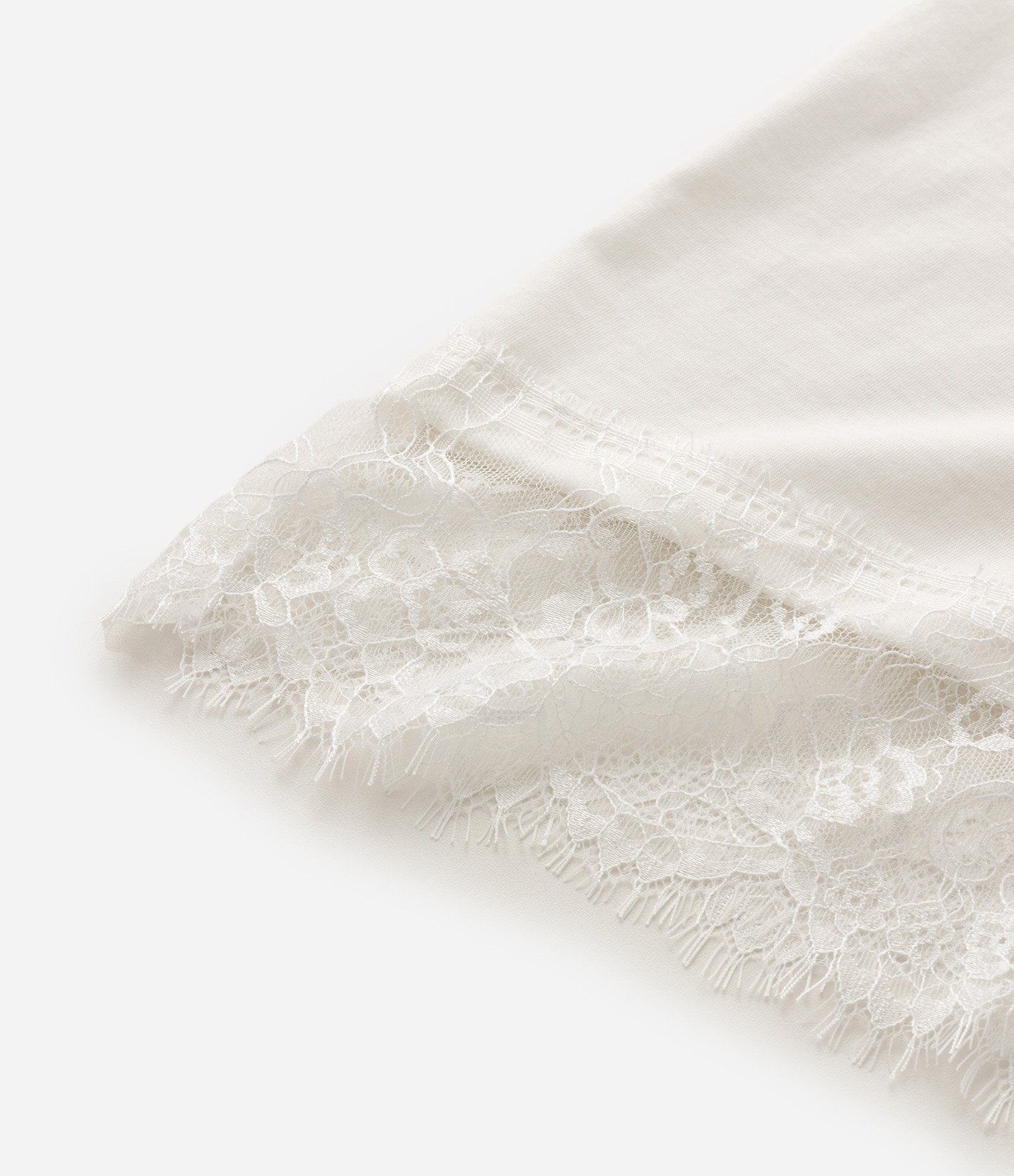 Camiseta Infantil Em Algodão Assimétrica Com Renda Na Barra - Tam 5 a 16 Anos Branco 6