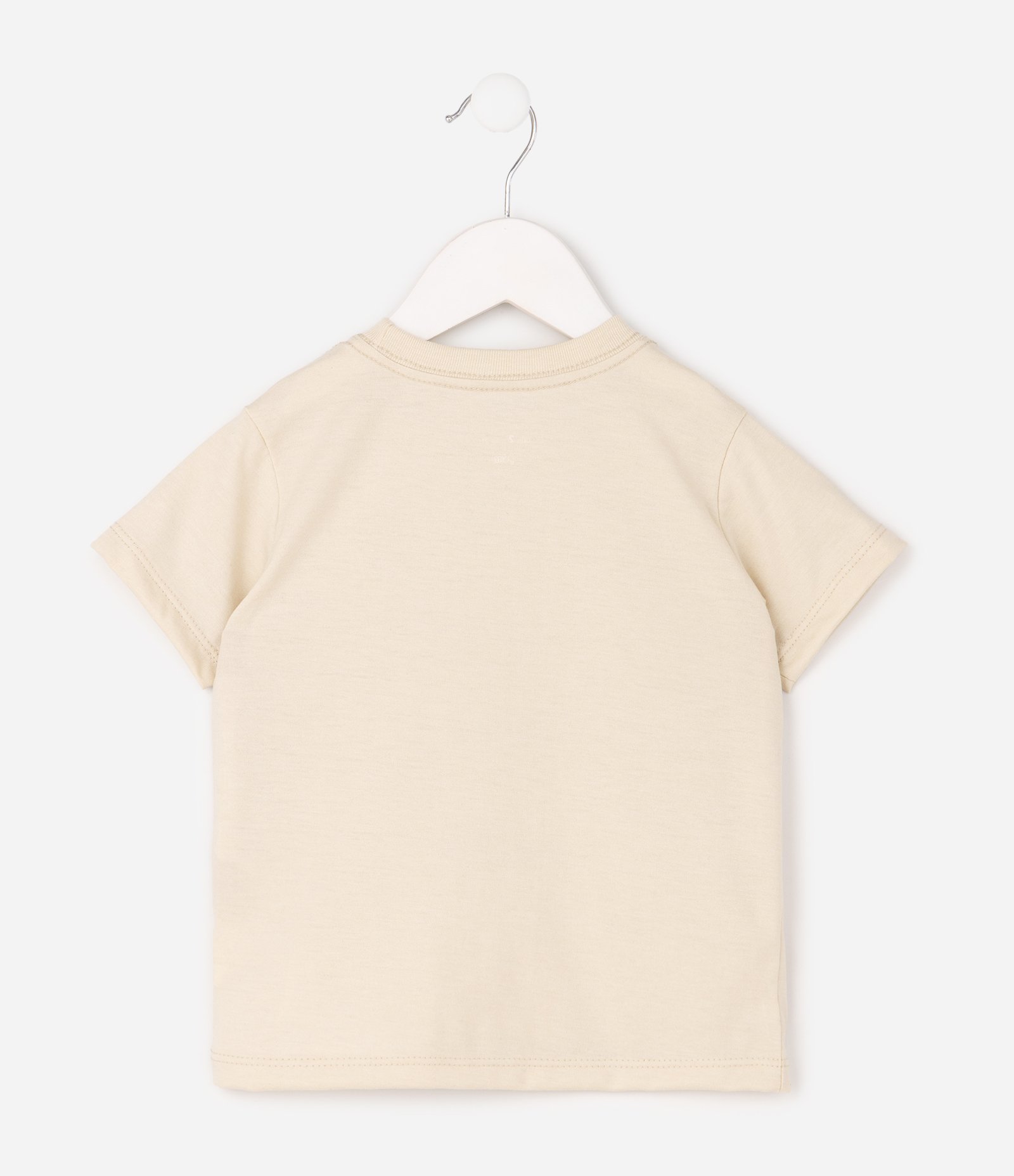 Camiseta Infantil Em Algodão Estampa Carros -Tam 1 a 6 Anos Bege 4
