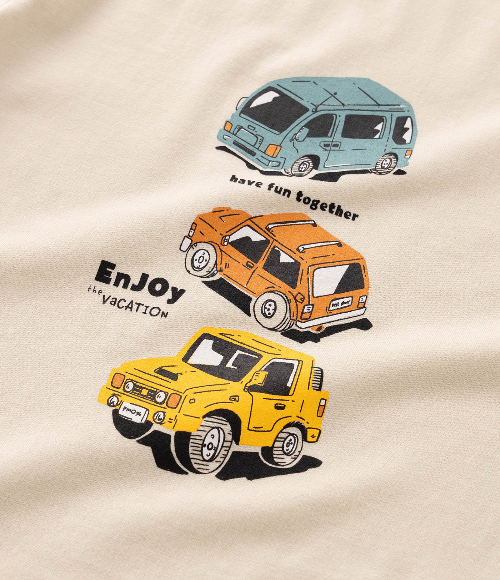 Camiseta Infantil Em Algodão Estampa Carros -Tam 1 a 6 Anos Bege 6