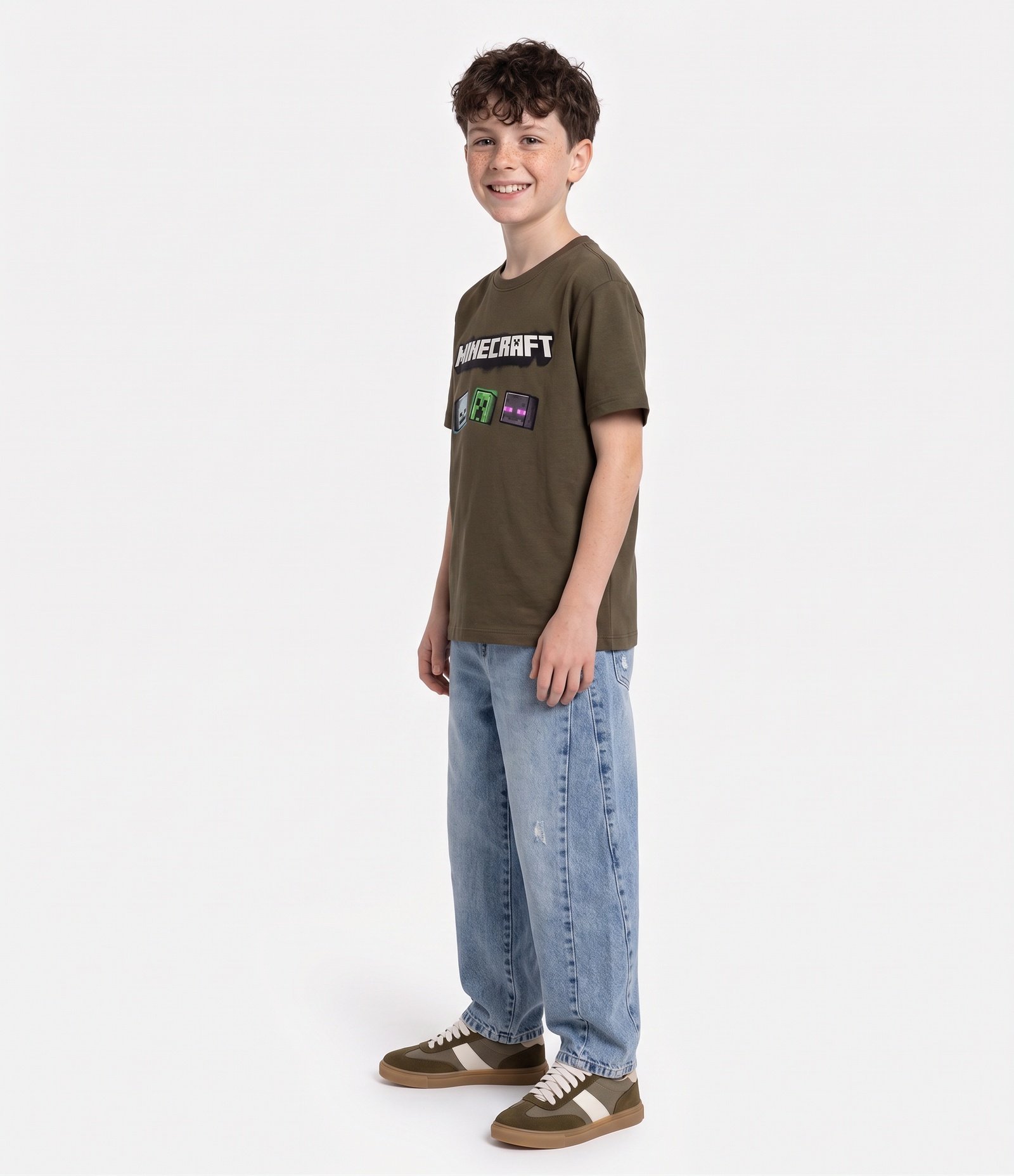 Calça Jeans Barrel Infantil com Bolsos - Tam 5 a 16 Anos Azul 2