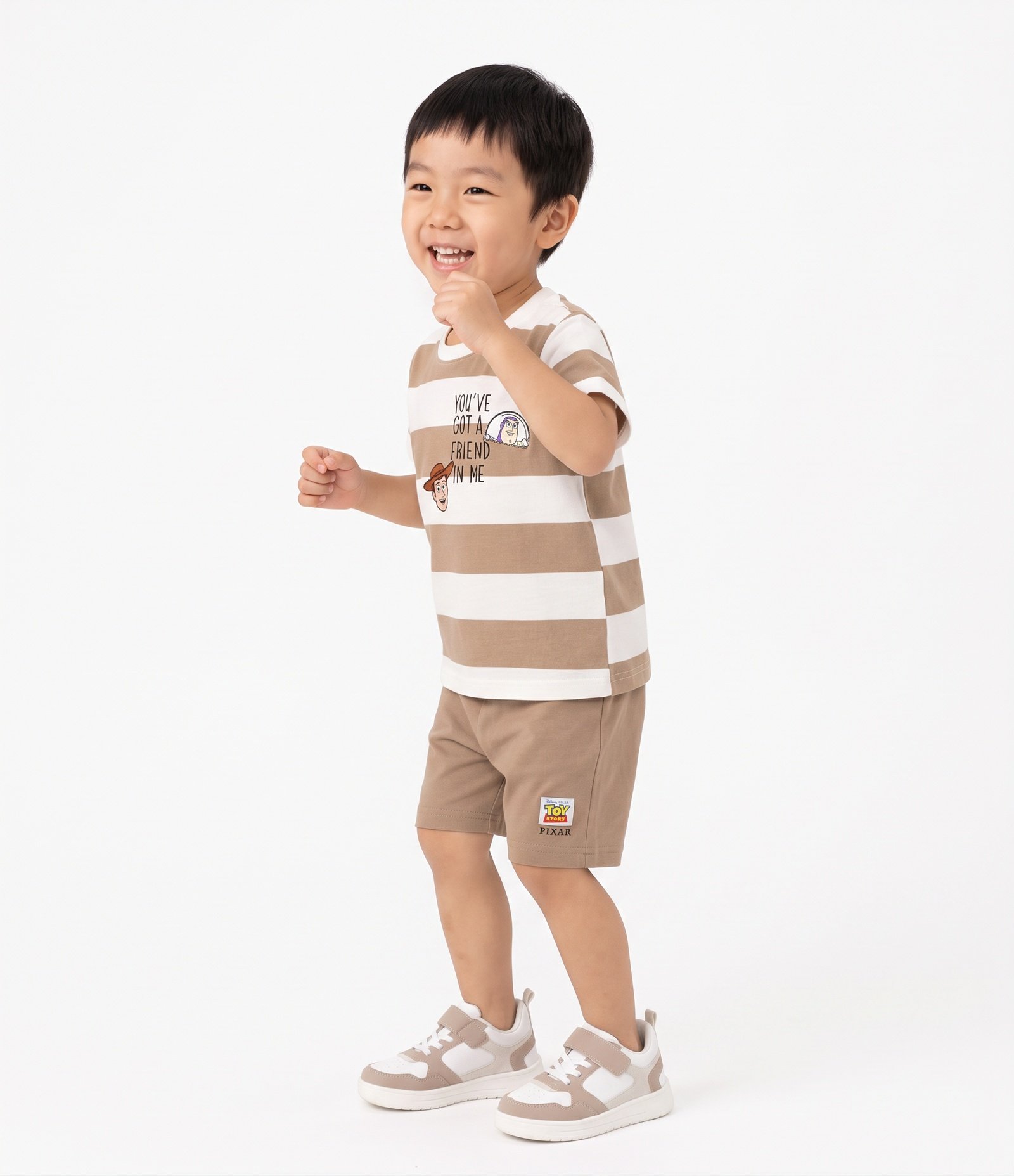 Conjunto Infantil Em Algodão Toy Story Estampa Buzz Lightyear - Tam 2 a 6 Anos Marrom 2