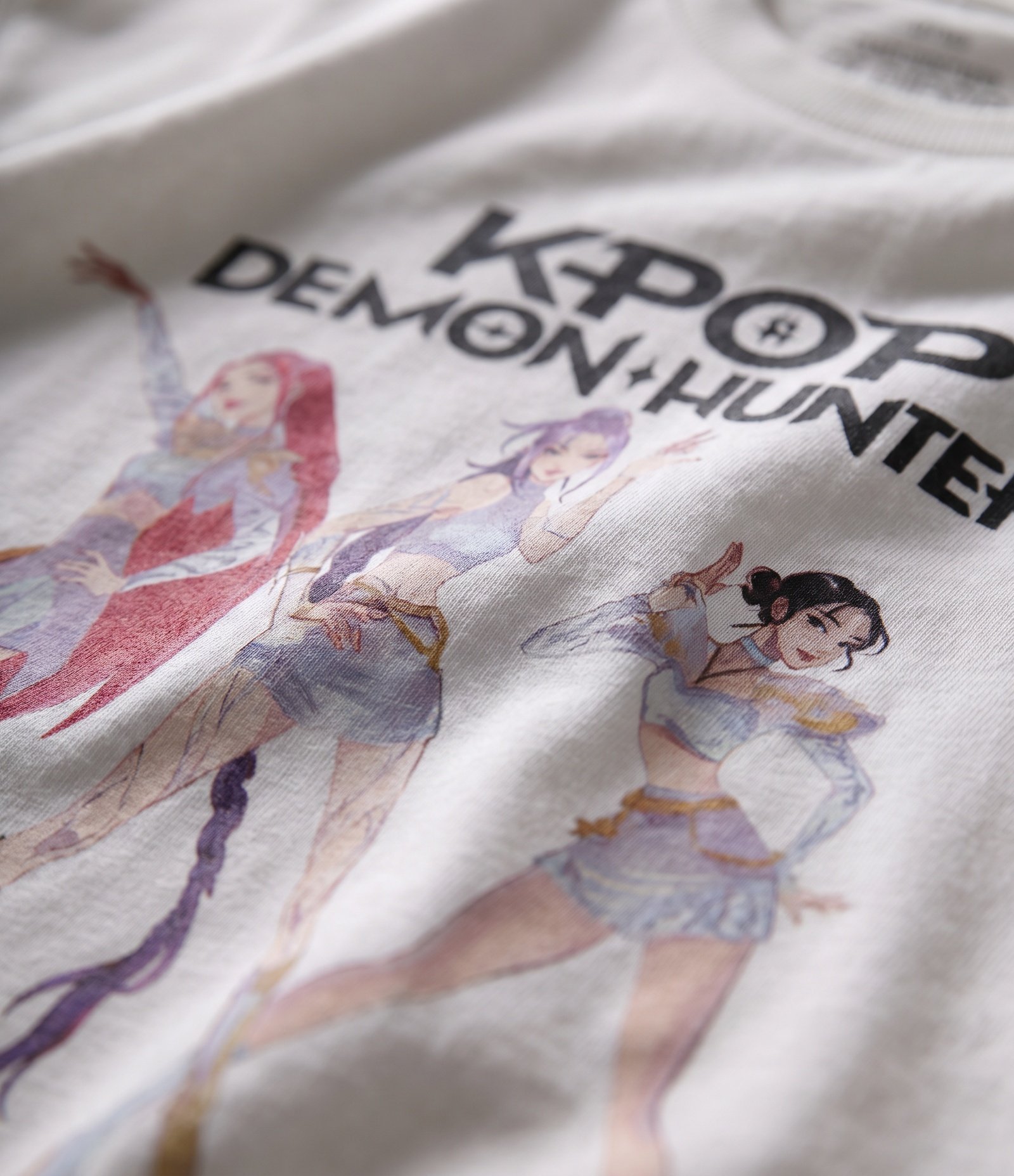 Conjunto Infantil em Algodão K-Pop Demon Hunters - Tam 5 a 14 Anos Branco 3