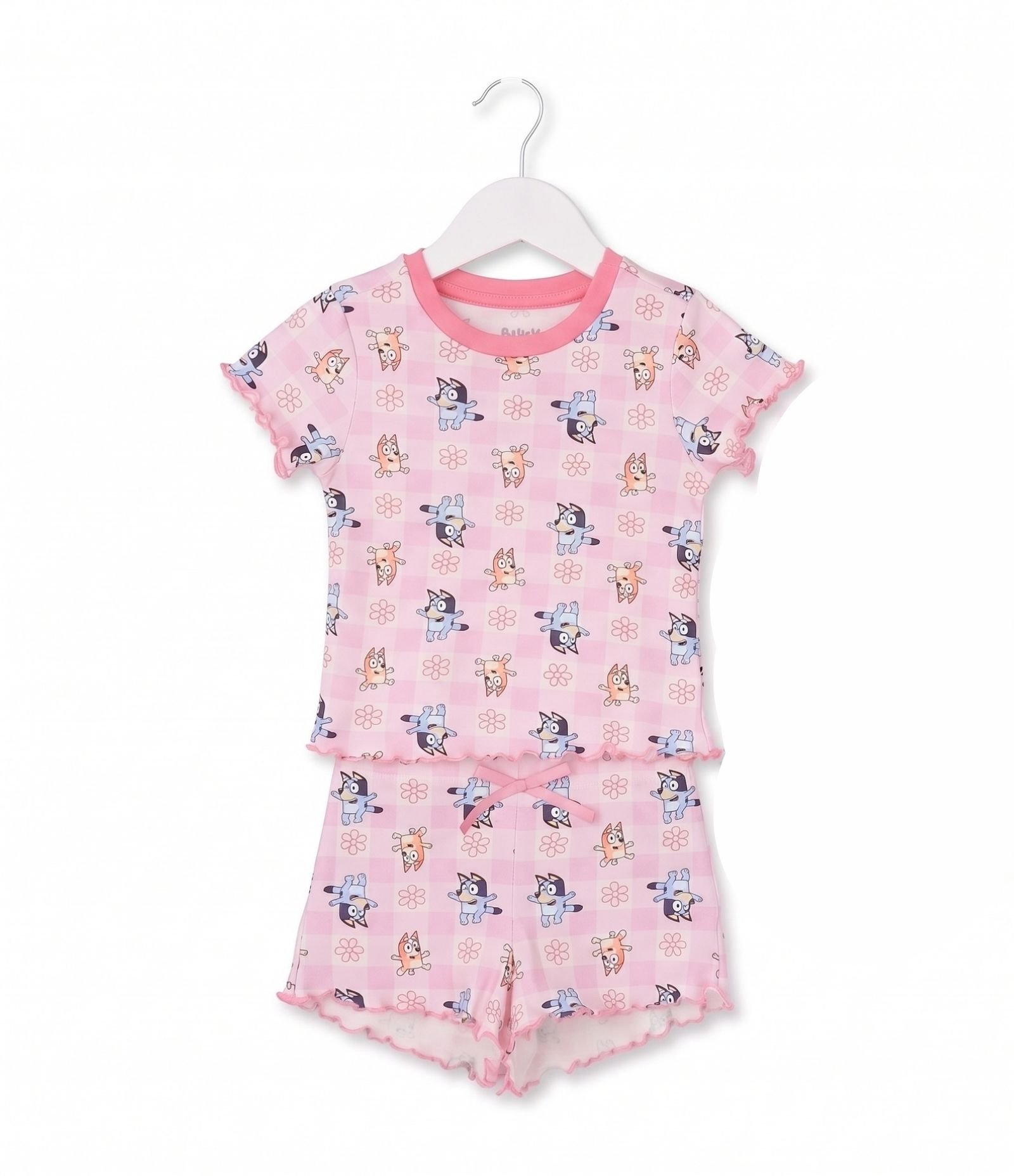 Conjunto Infantil em Algodão Bluey - Tam 2 a 8 Anos Rosa 1