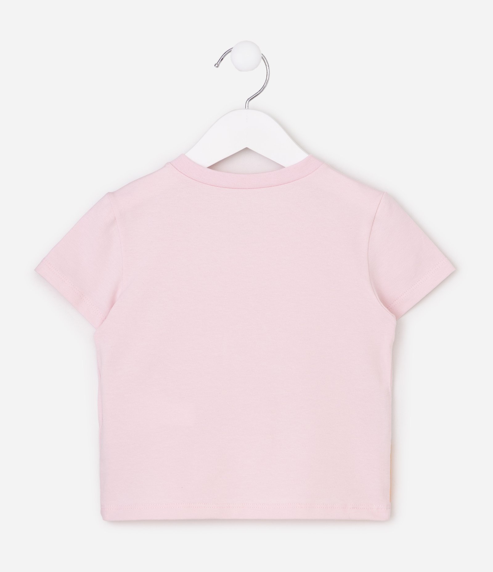 Camiseta Infantil Em Algodão Poim Estampa Floral - Tam1 a 6 Anos Rosa 2