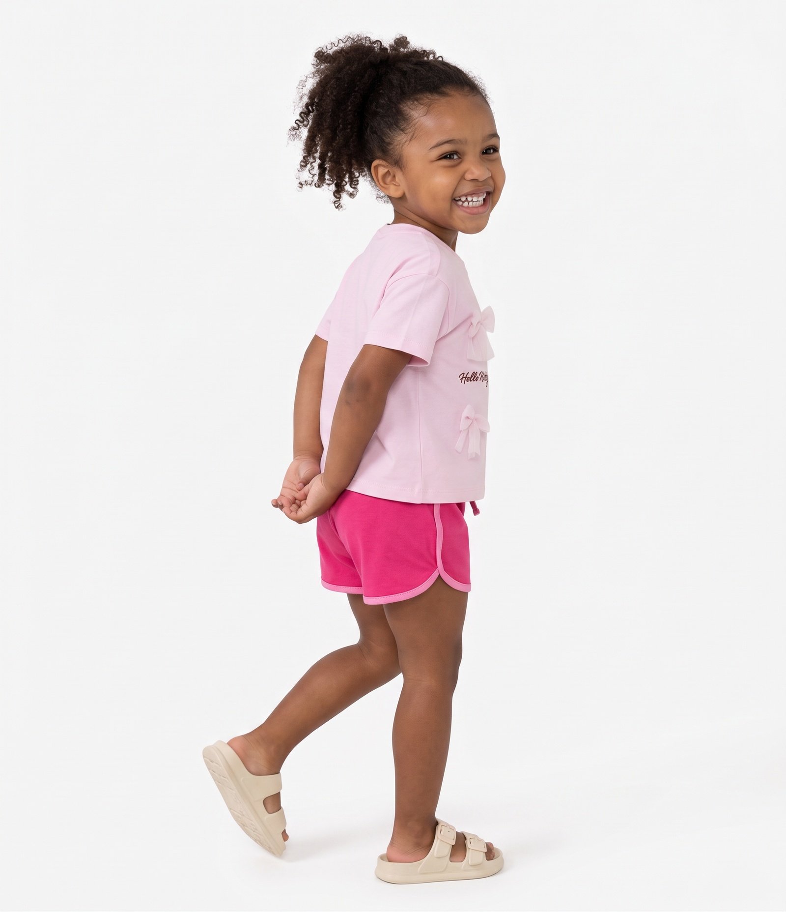 Short Runner Infantil com Detalhes Contrastantes - Tam 1 a 6 Anos Rosa 3