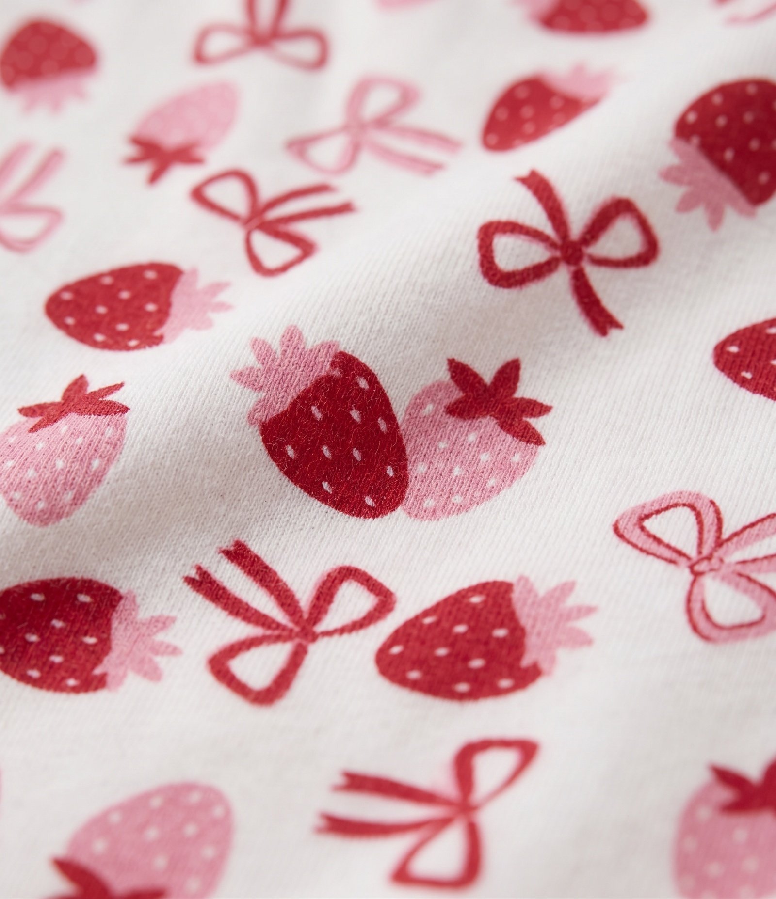 Camisola Infantil com Estampa de Morangos e Lacinhos - Tam 7 a 16 Anos Rosa e Branco 3