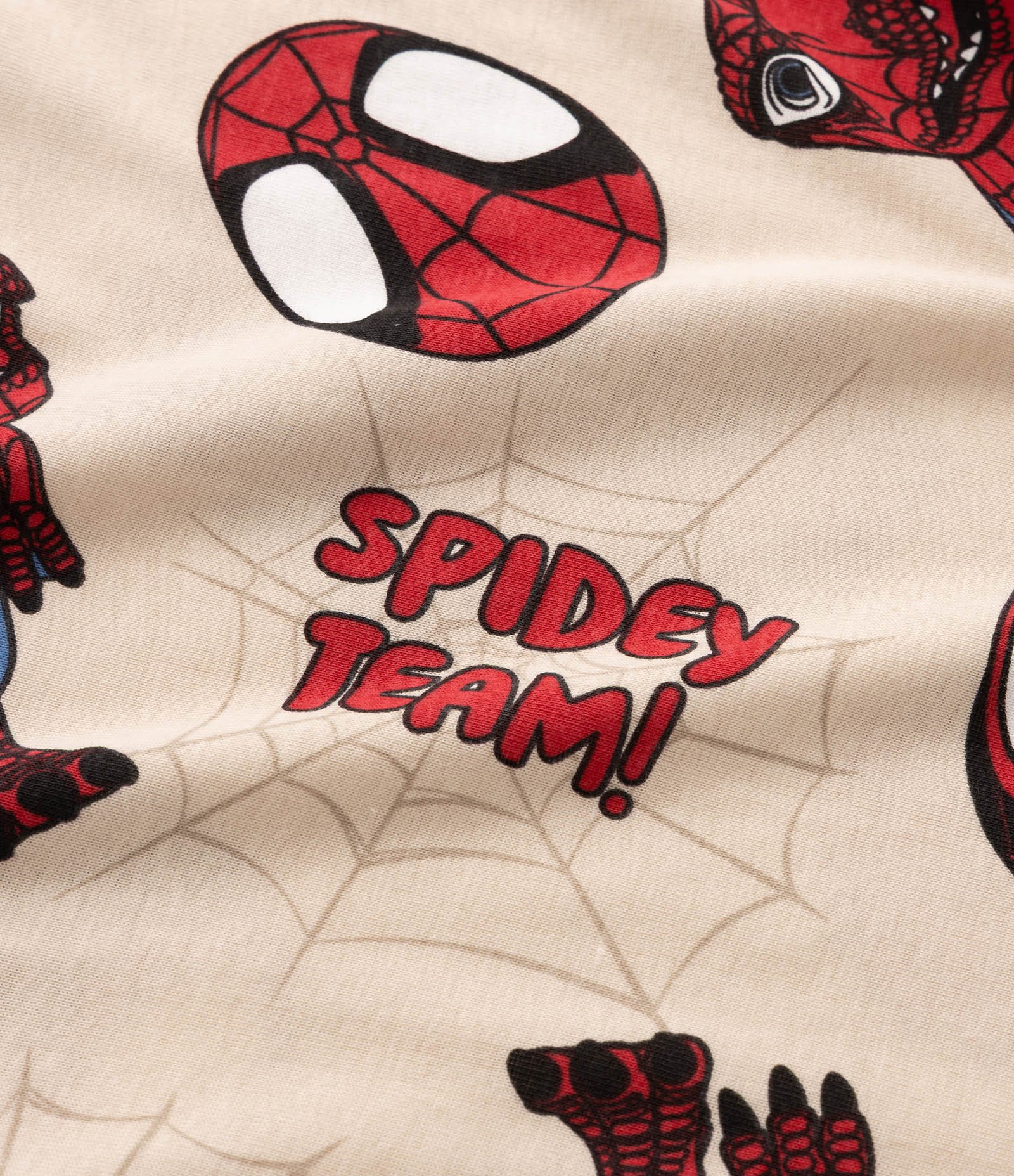 Pijama Infantil Em Algodão Estampa Homem-Aranha - Tam 2 a 8 Anos Bege 3