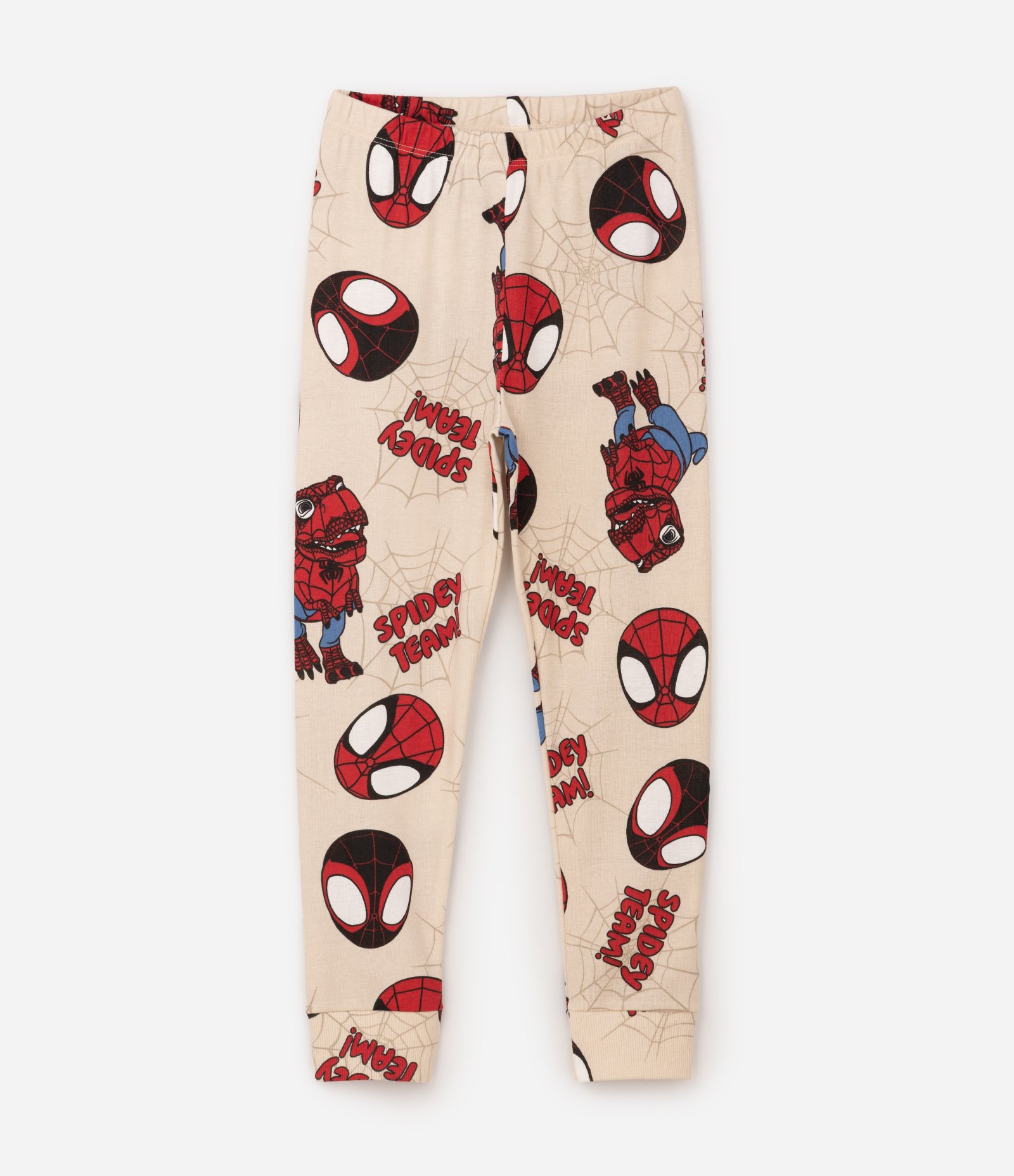 Pijama Infantil Em Algodão Estampa Homem-Aranha - Tam 2 a 8 Anos Bege 4