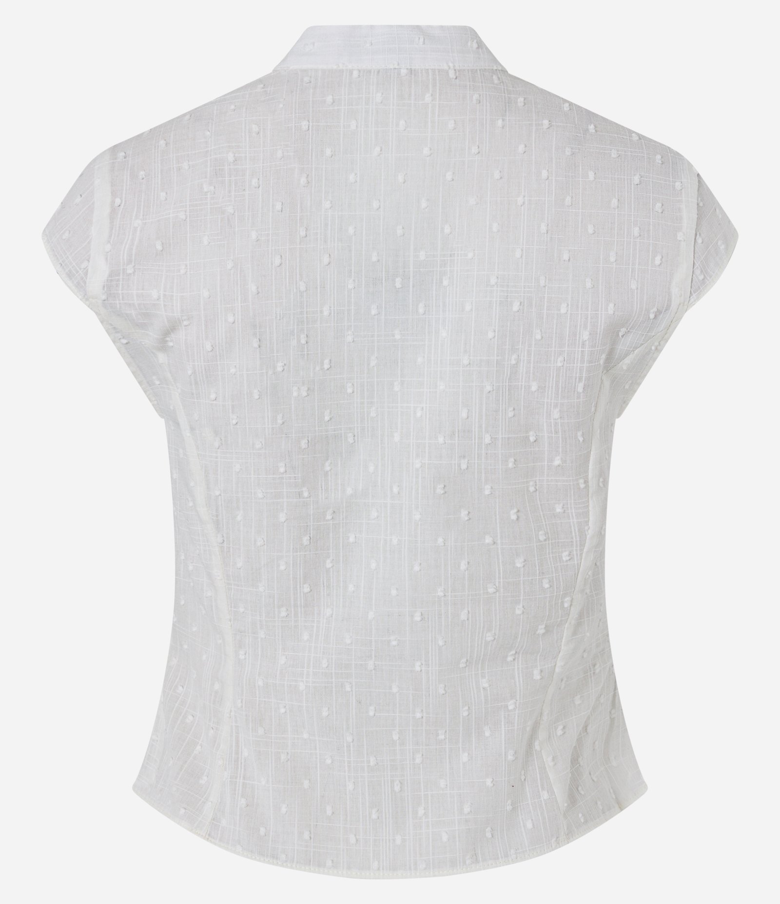 Blusa em Laise com Detalhes de Fechamento Oriental e Decote Gota Branco 7