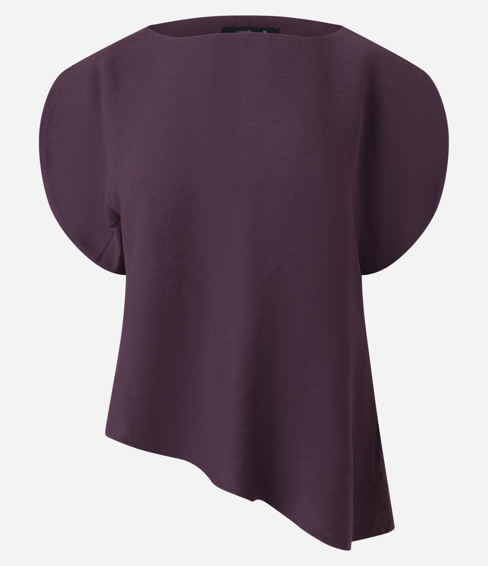 Blusa Estruturada em Viscose com Mangas Bufantes Vinho 2