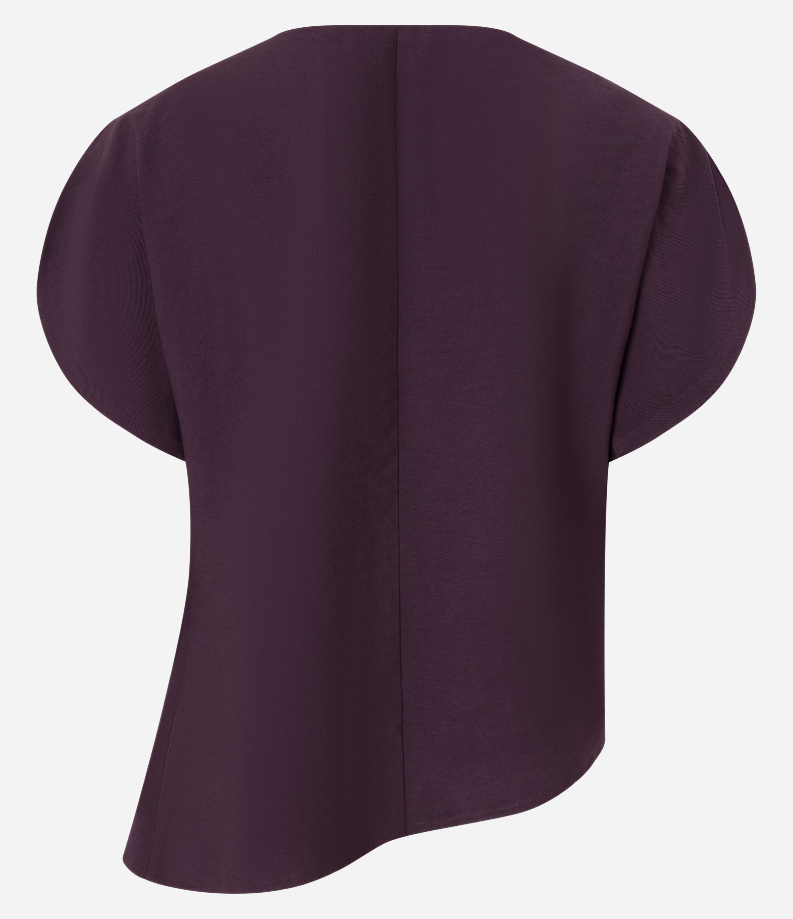 Blusa Estruturada em Viscose com Mangas Bufantes Vinho 3