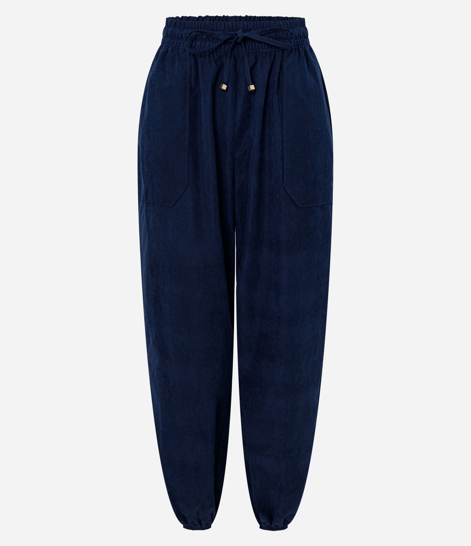 Calça Jogger com Bolsos e Cós Elástico Azul 1