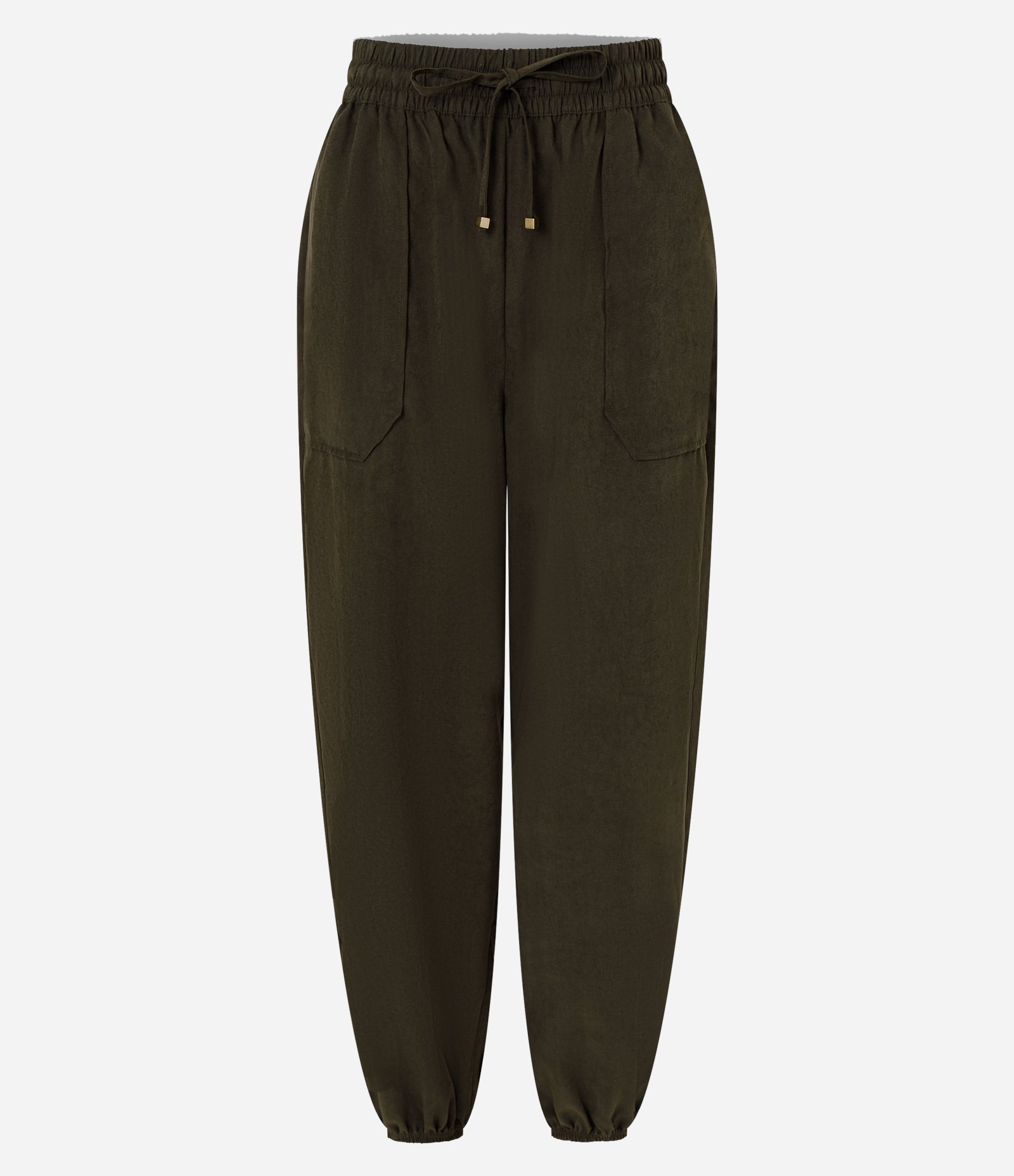 Calça Jogger com Bolsos e Cós Elástico Verde 1