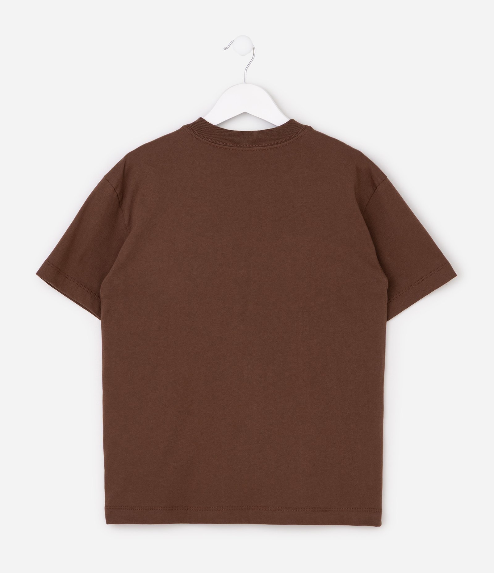 Camiseta Infantil Em Suedine Listra Peito - Tam 5 a 14 Anos Marrom 5