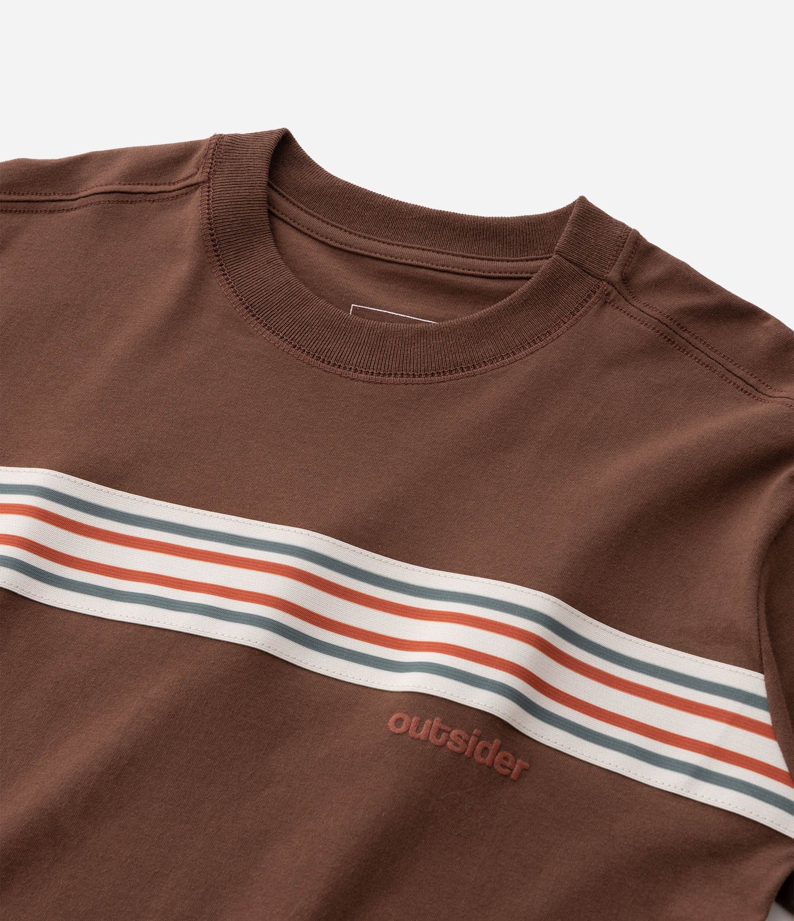 Camiseta Infantil Em Suedine Listra Peito - Tam 5 a 14 Anos Marrom 6