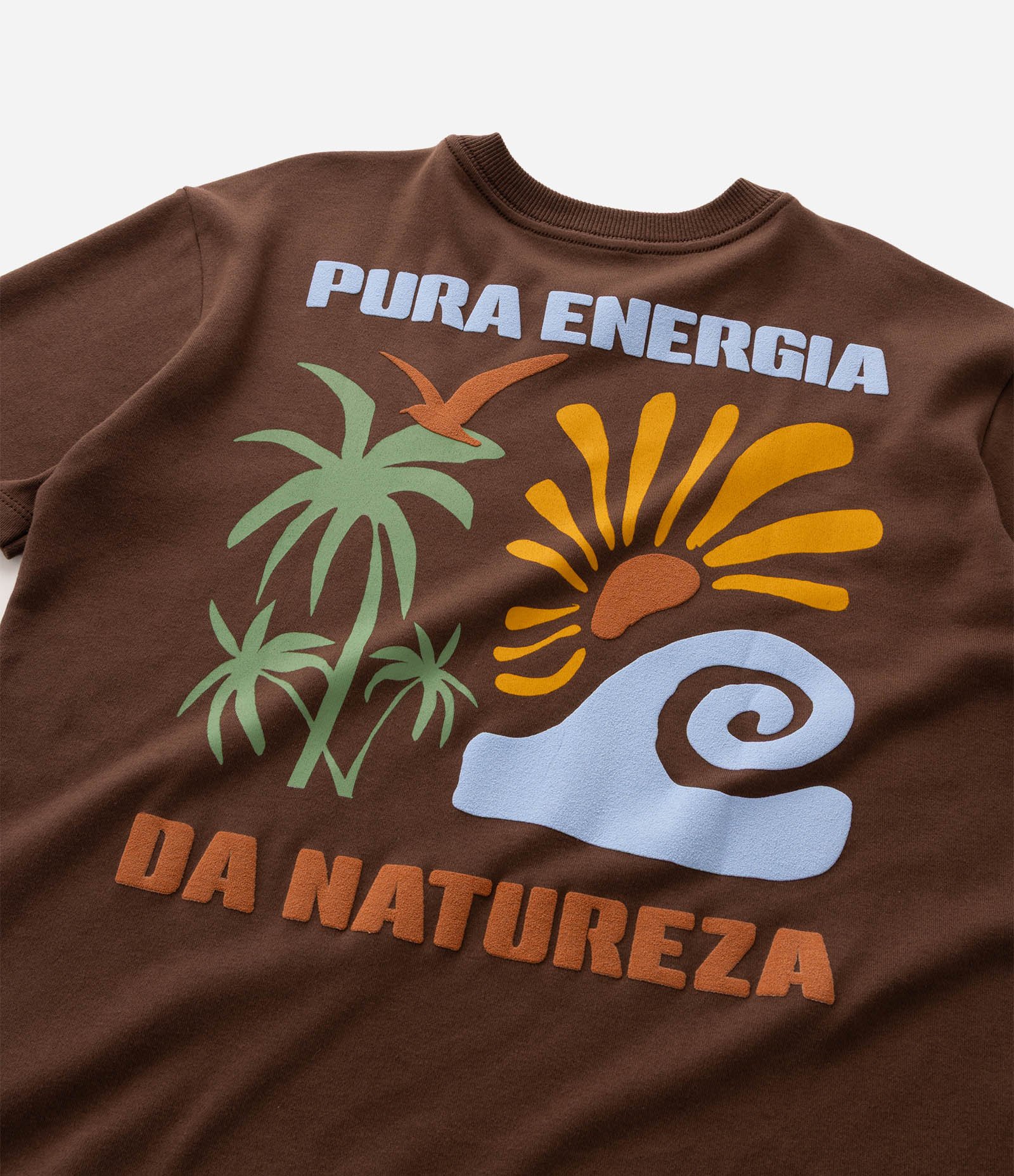 Camiseta Infantil com Estampa Contrastante - Tam 5 a 14 Anos Marrom 5