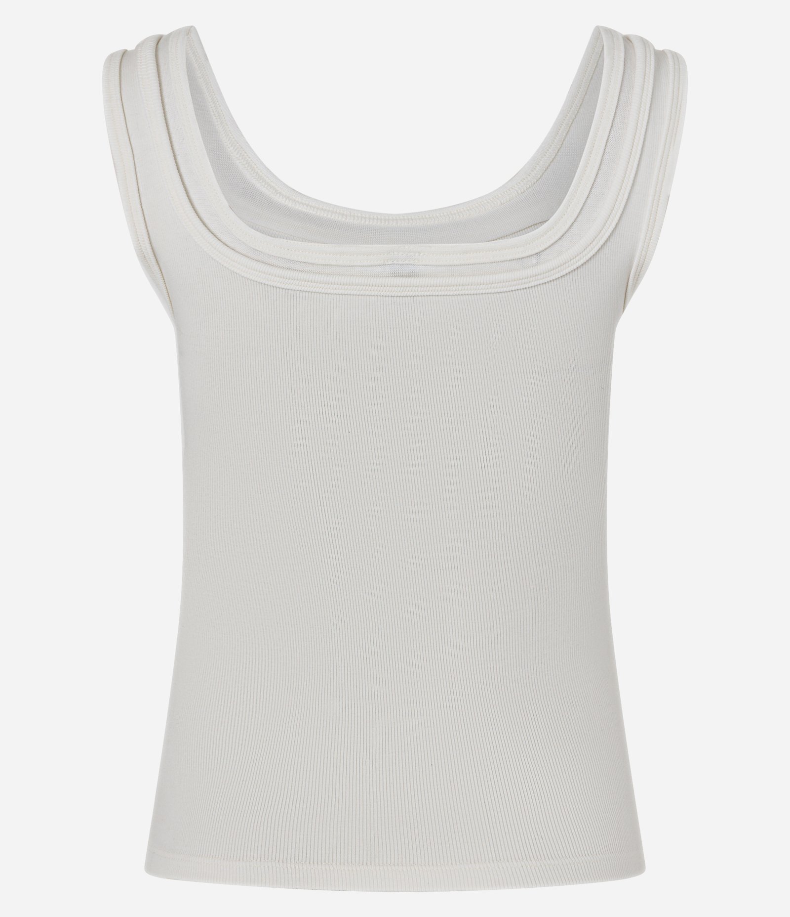 Regata em Ribana com Detalhe Fake Duplo Branco 3