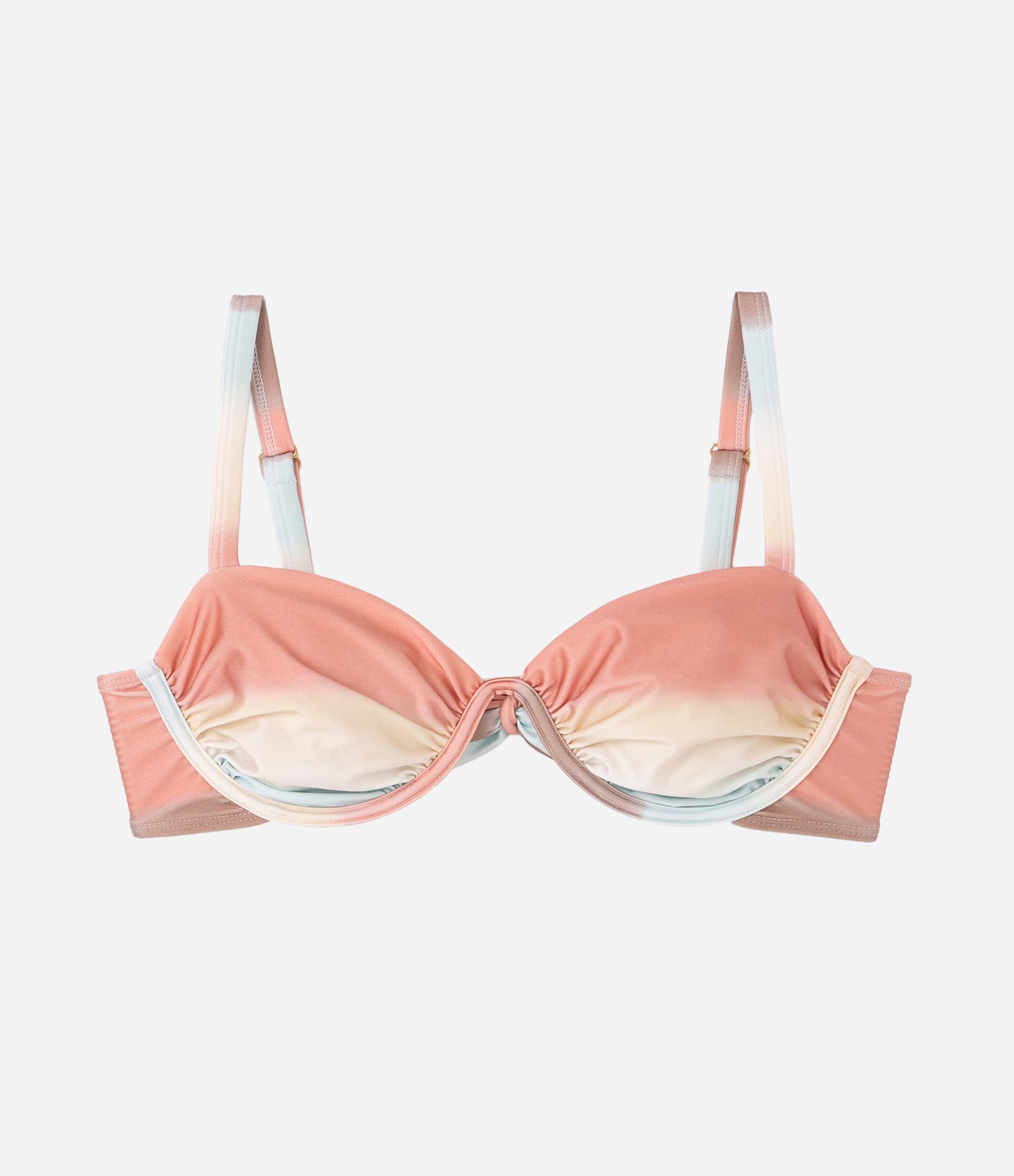 Biquíni Top Meia Taça com Franzido e Degradê Curve & Plus Size Rosa 1