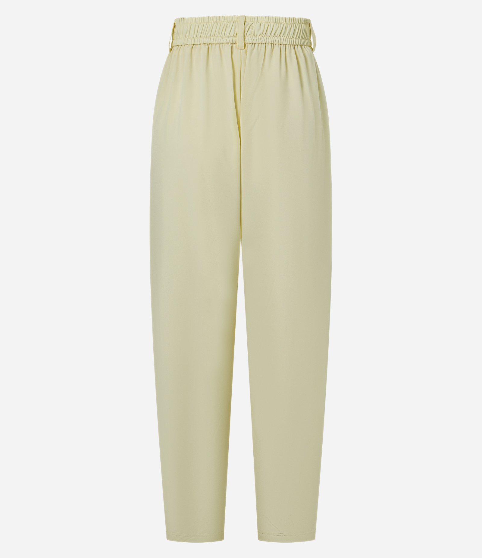 Calça Wide Esportiva Alfaiatada com Cós Elástico Amarelo 6