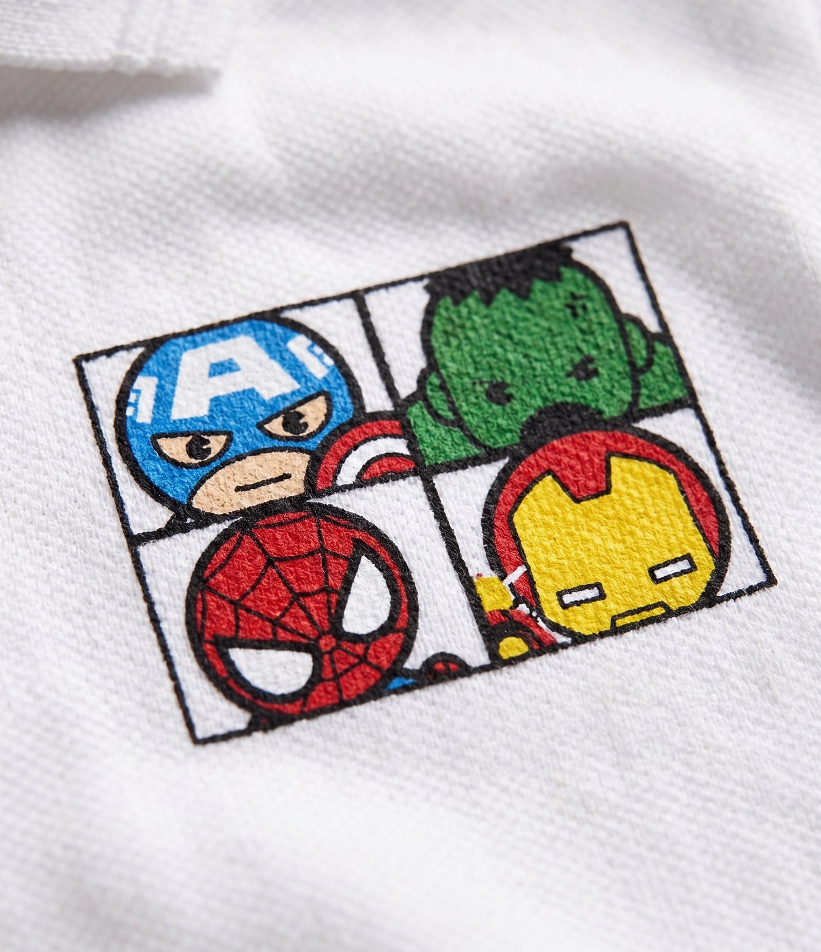 Camiseta Polo Infantil Vingadores - Tam 2 a 6 Anos Branco 3