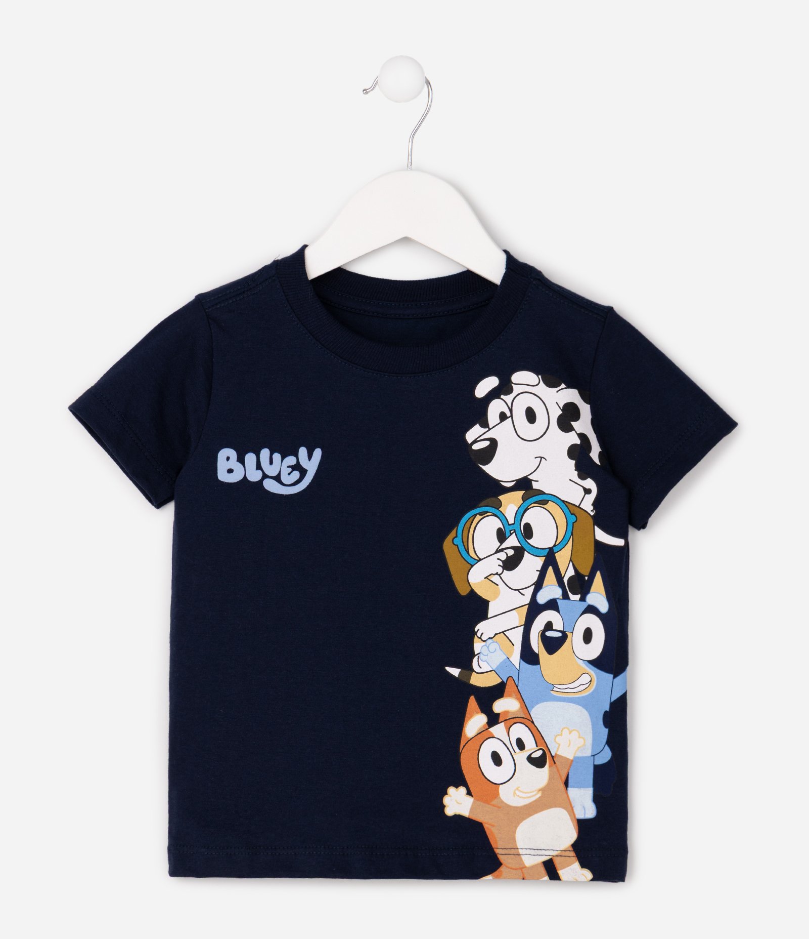Camiseta Infantil Em Algodão Bluey com Estampa Lateral - Tam 2 a 6 Anos Azul 4