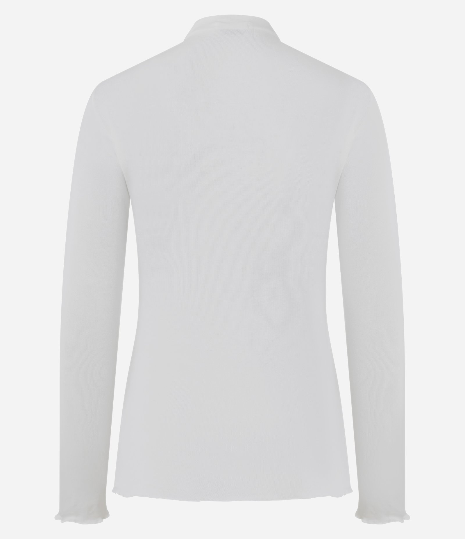 Blusa em Viscoelastano com Gola Alta e Transparência Branco 3