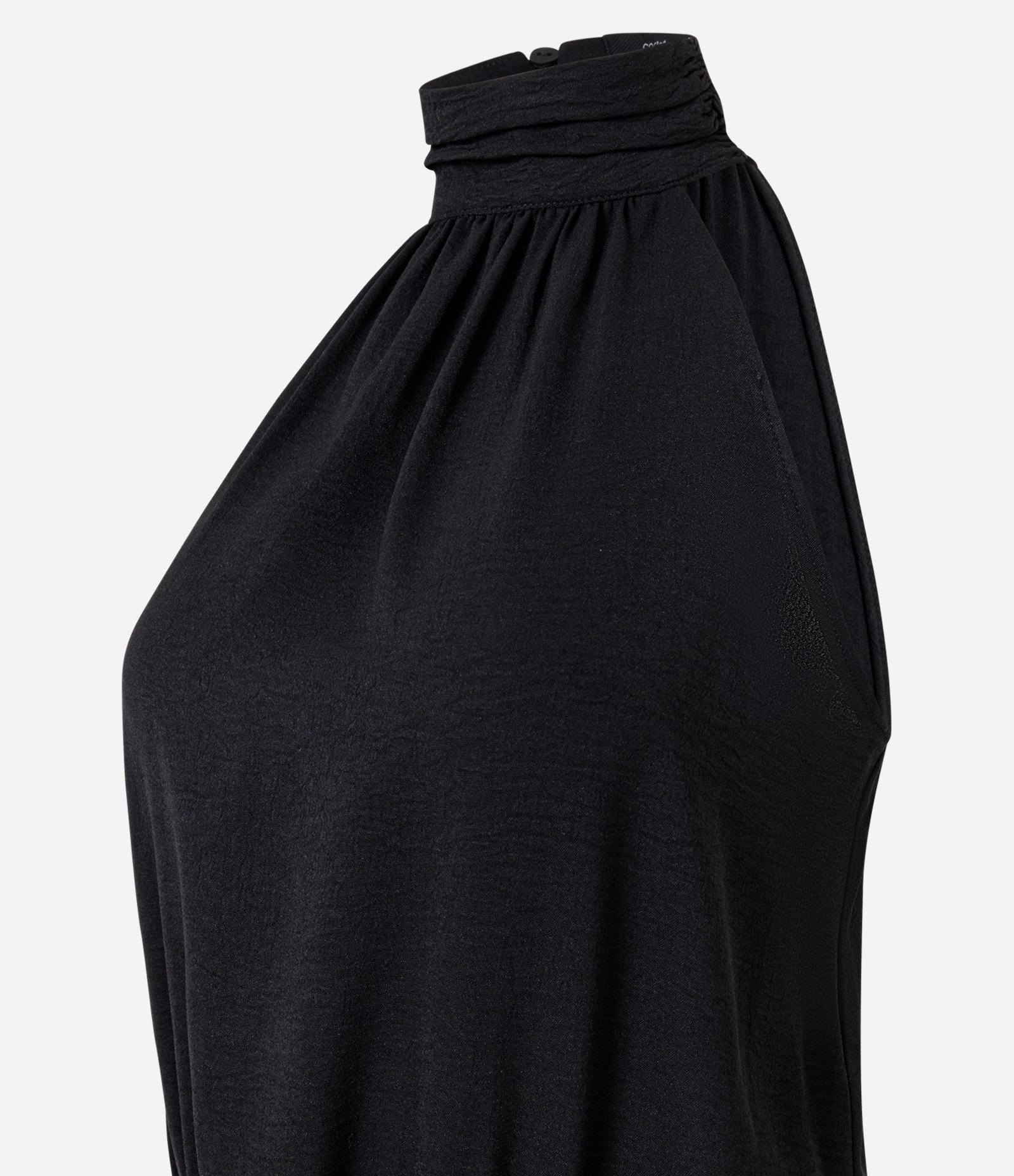 Vestido Halter Neck com Babado na Barra Preto 2