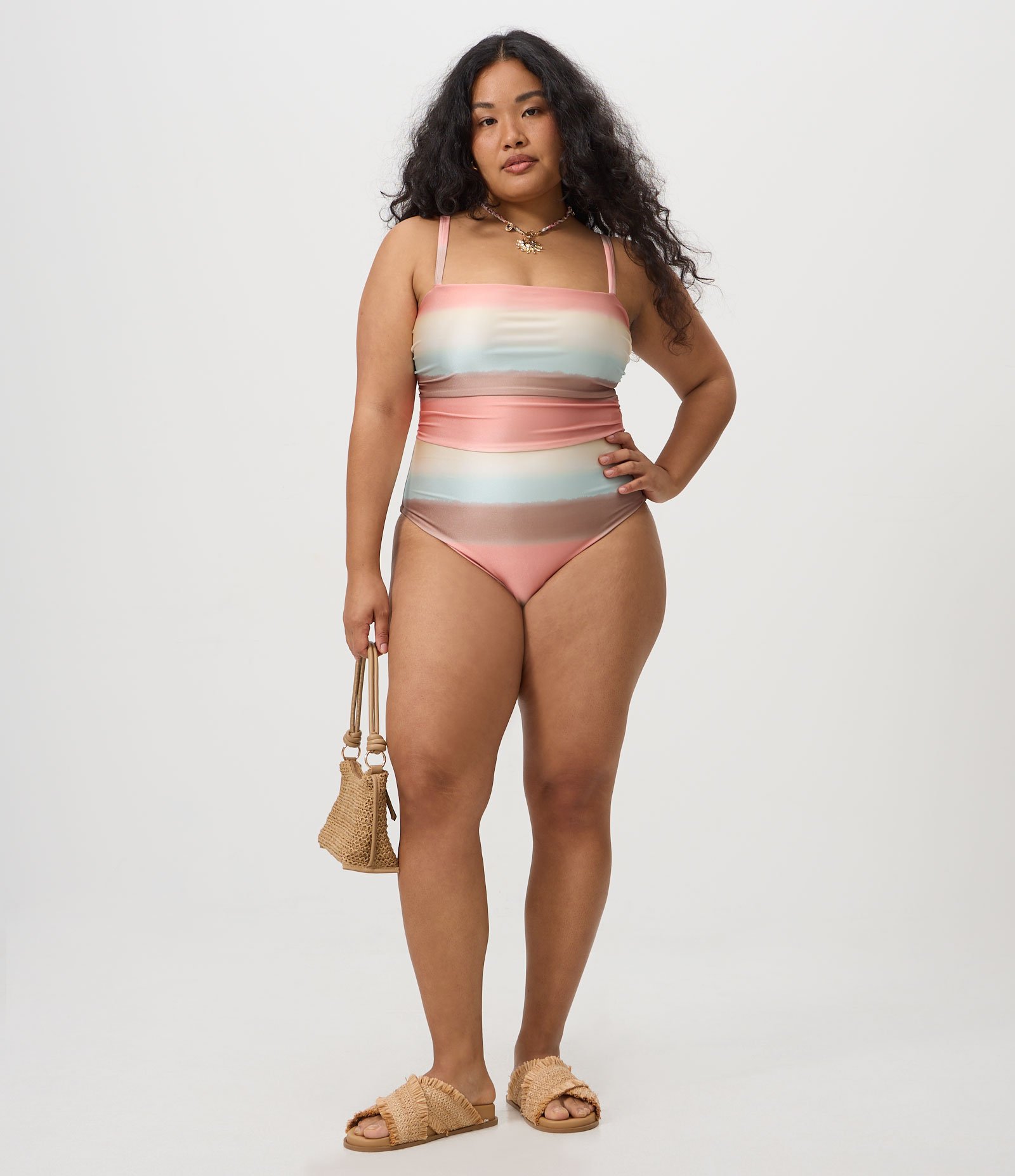 Maiô Degradê com Decote Reto Curve & Plus Size Multicores 2