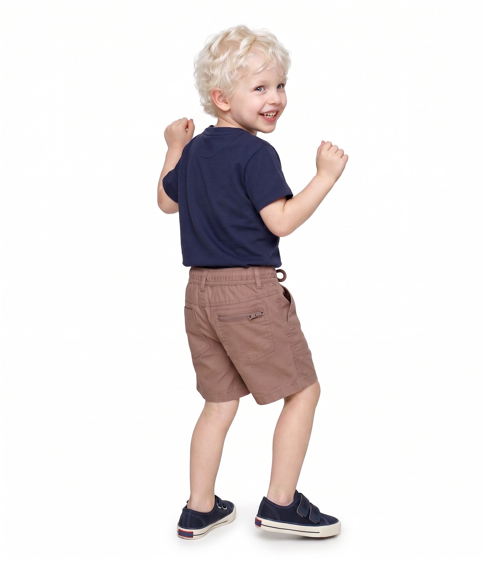 Camiseta Infantil em Piquet com Lettering - Tam 1 a 6 Anos Azul 3