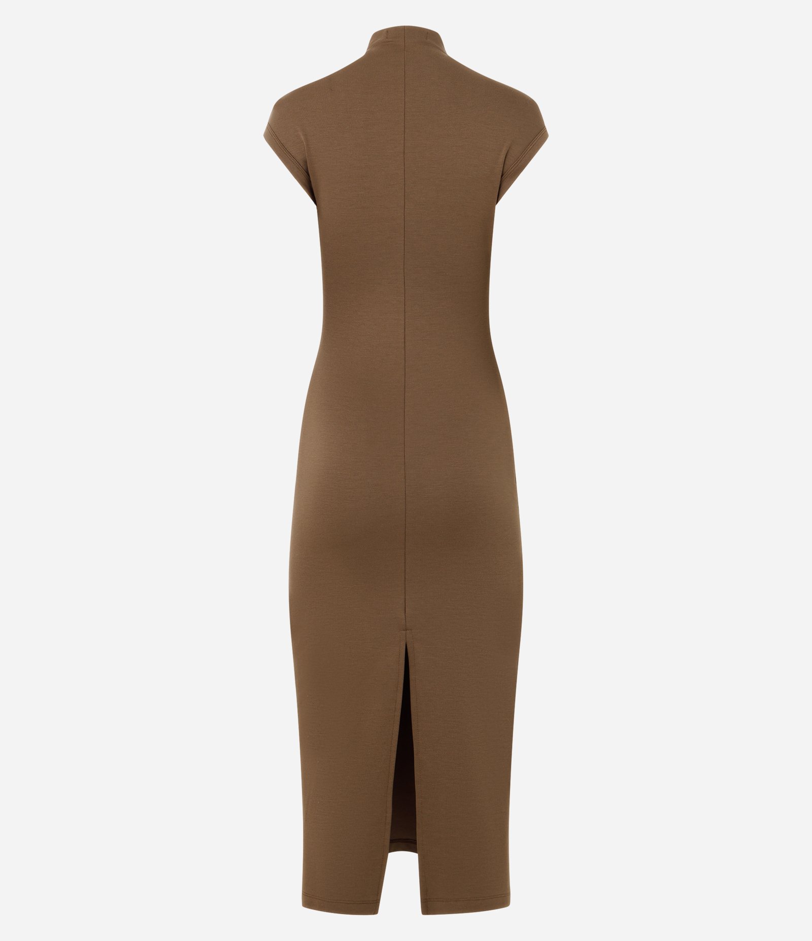 Vestido Midi em Ponto Roma Marrom 5