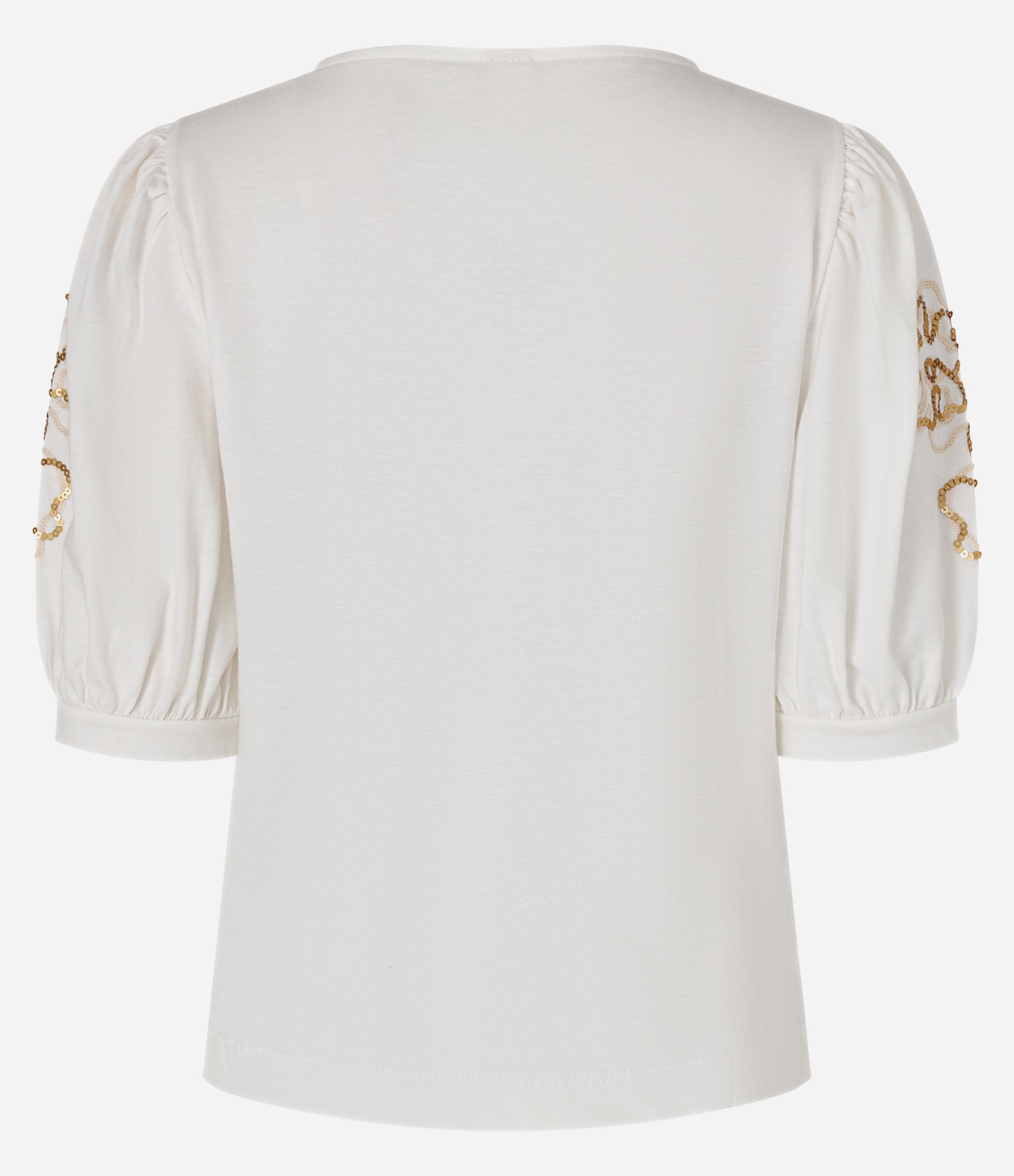 Blusa em Algodão com Mangas Bufantes e Bordado Floral Branco 2