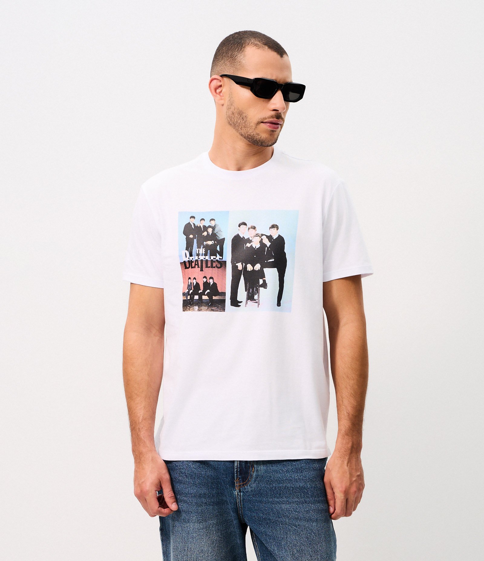Camiseta Comfort em Algodão dos The Beatles Branco 1