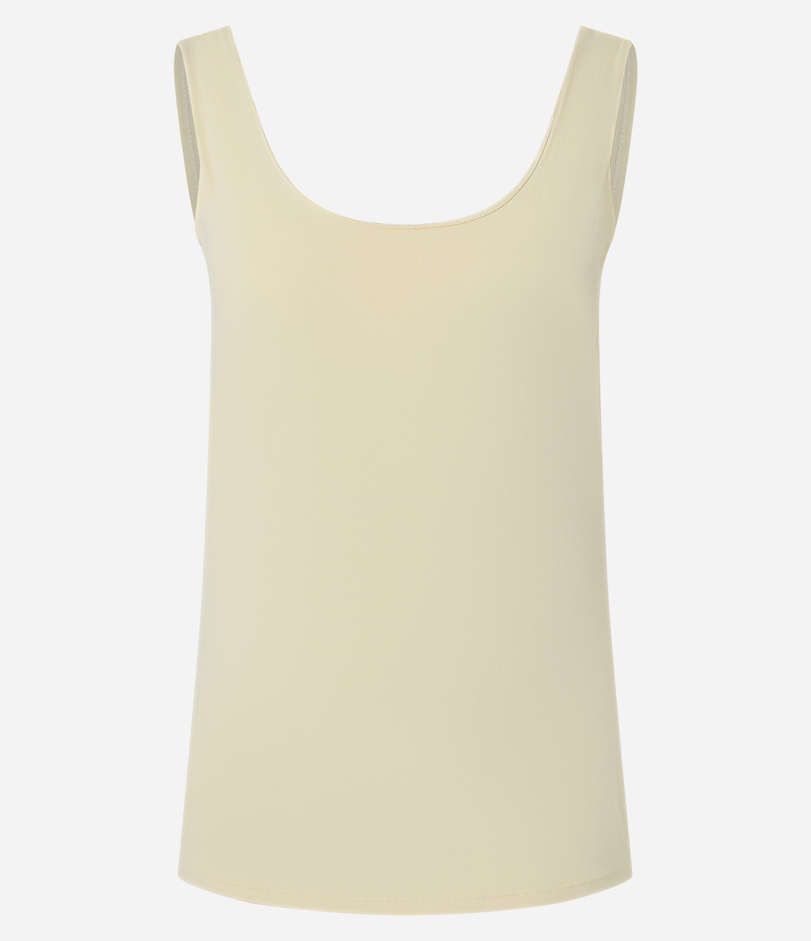 Blusa em Poliamida com Decote U e Alça Larga Amarelo Claro 1