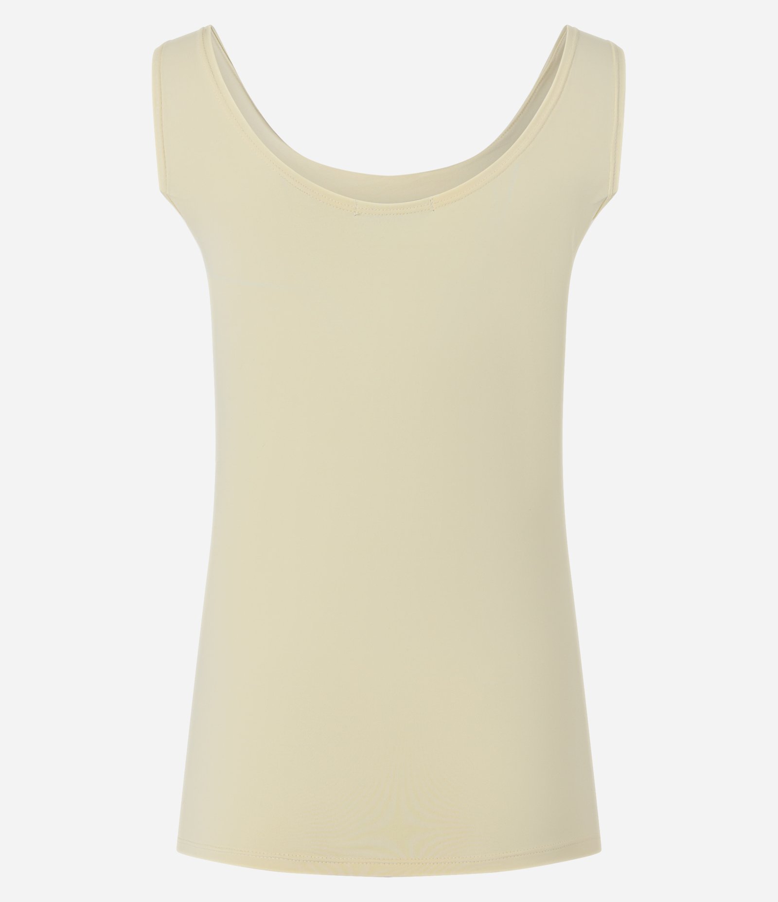 Blusa em Poliamida com Decote U e Alça Larga Amarelo Claro 2