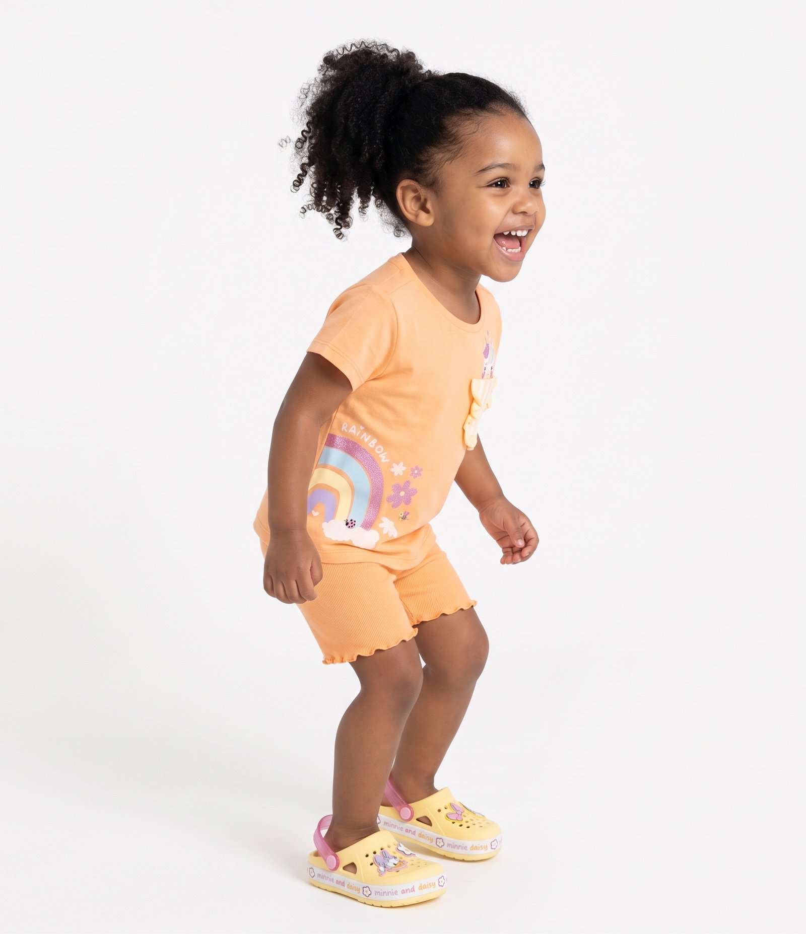 Camiseta Infantil Em Algodão Poim Estampa Unicórnio com Bolsinho - Tam 1 a 6 Anos Amarelo 2