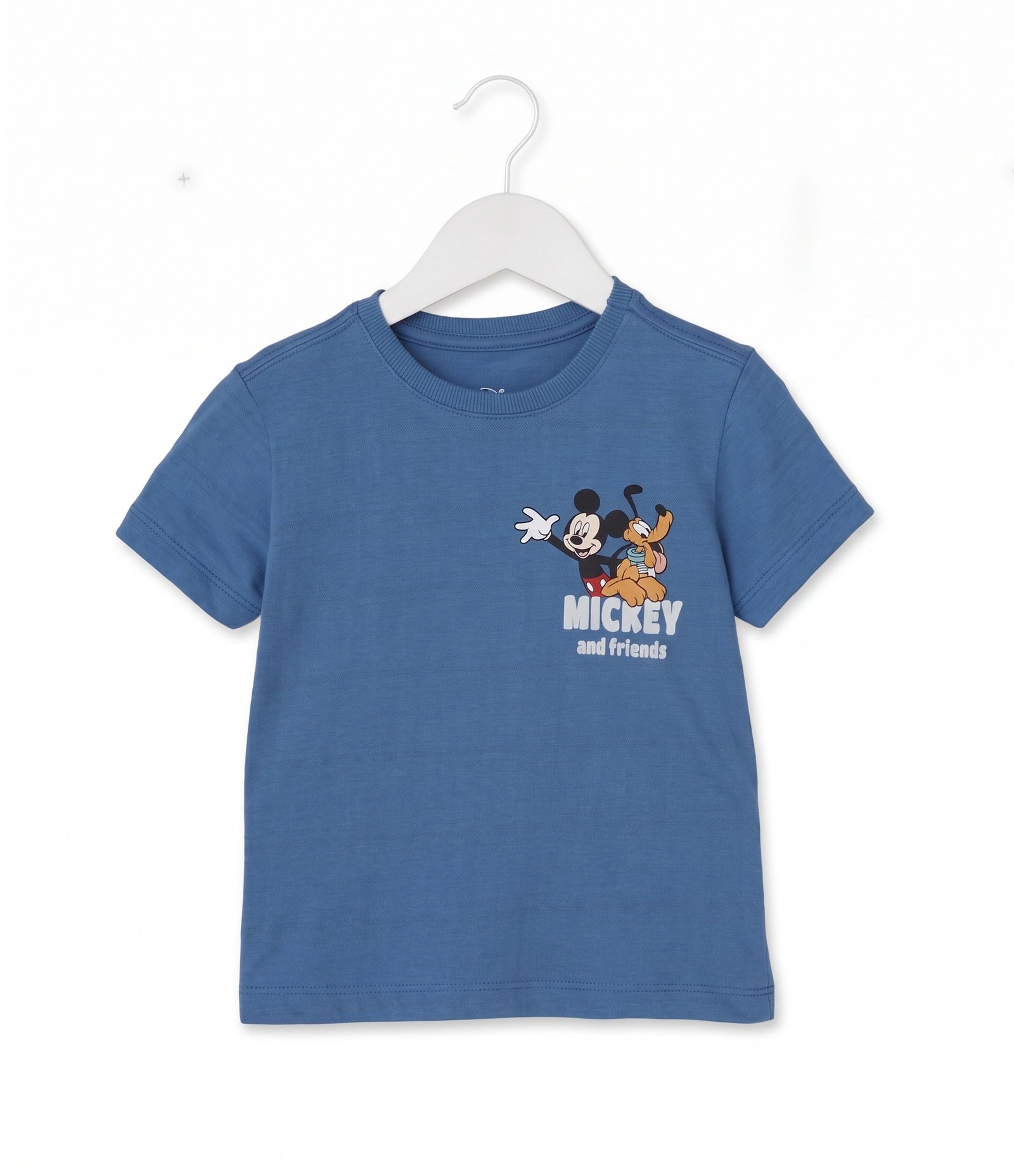 Camiseta Infantil Estampa Mickey e Pluto - Tam 2 a 6 anos Azul 1