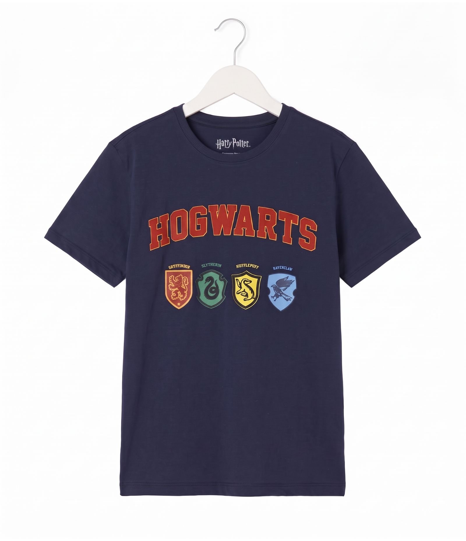 Camiseta Infantil em Algodão com Estampa Hogwarts - Tam 5 a 14 Anos Azul 1