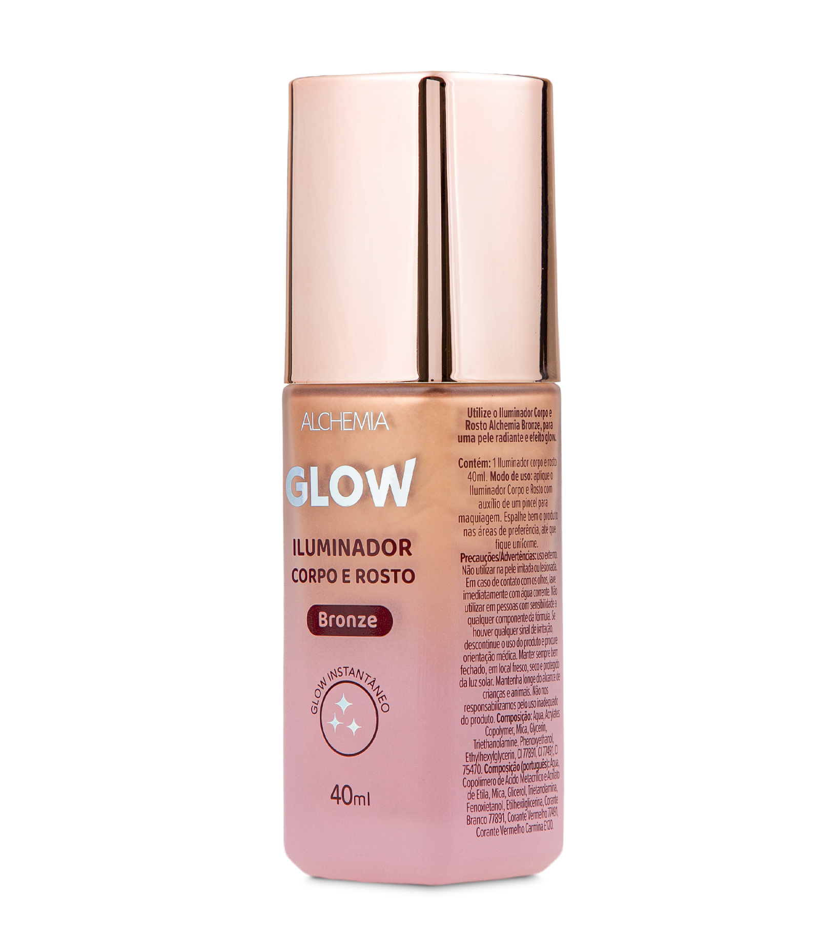 Iluminador Corpo e Rosto Glow Alchemia Bronze 40ml 2