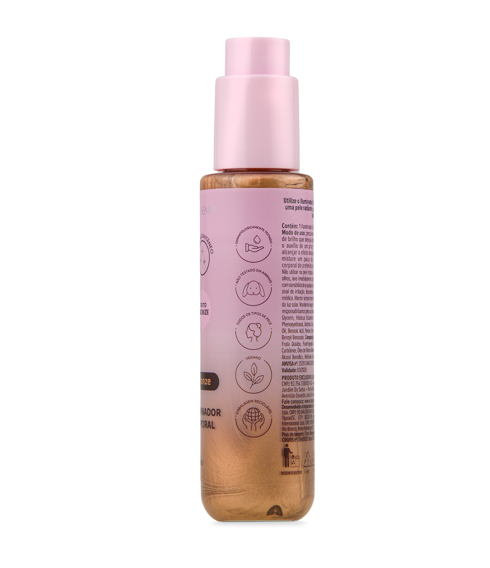 Iluminador Corporal Bronze Glow Alchemia 100ml 2