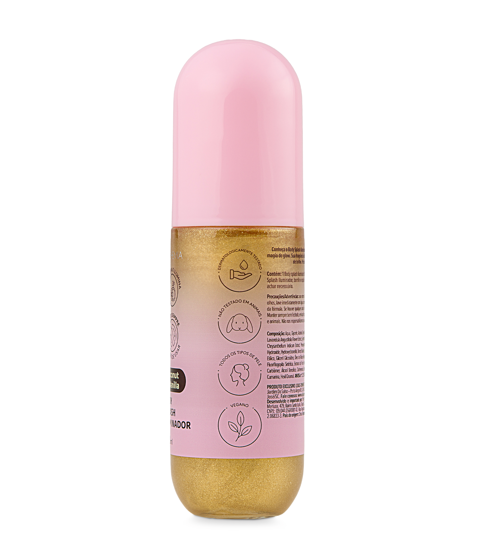 Body Splash Iluminador Coconut Vanilla Glow 150ml 2